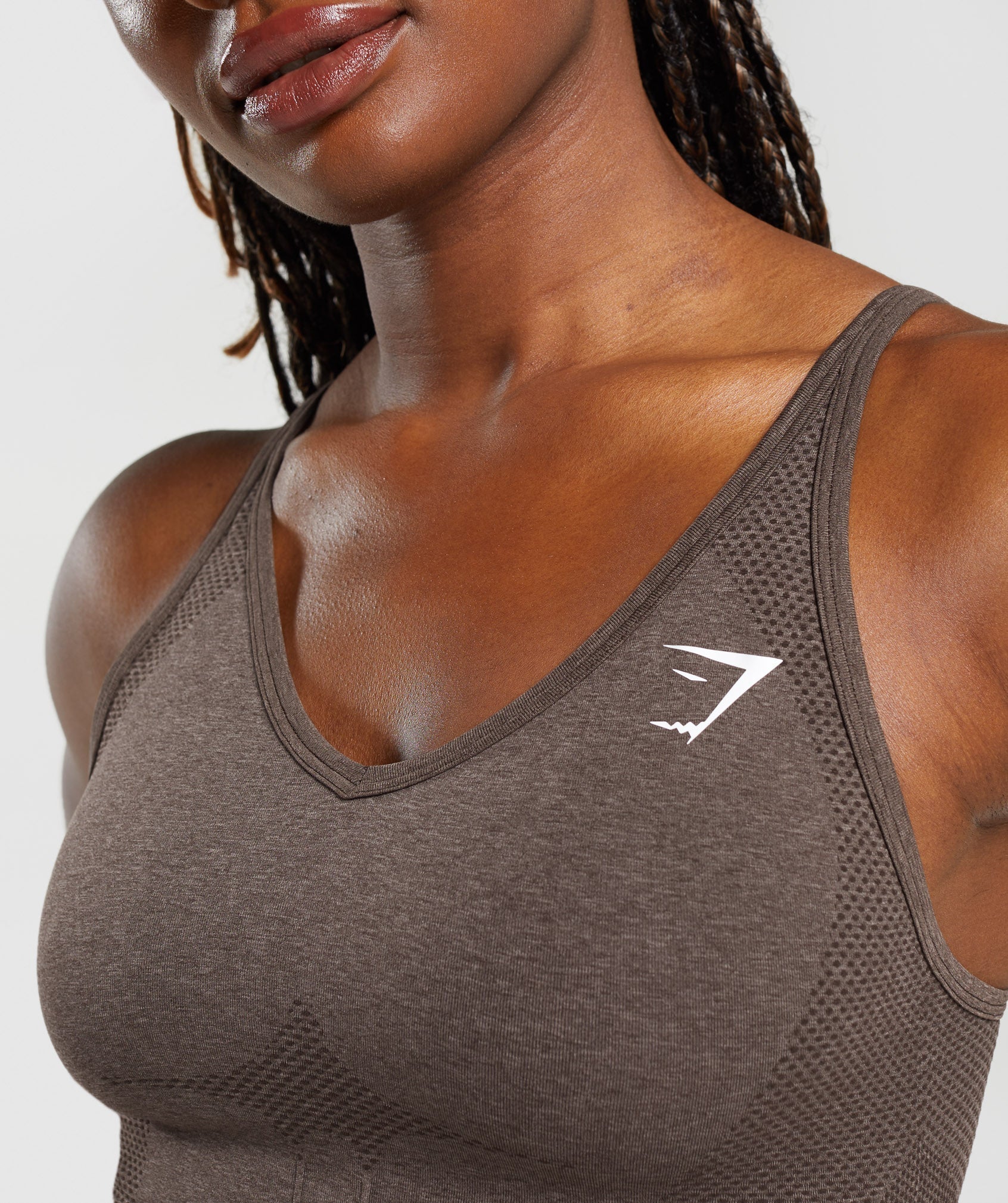 Gymshark Vital Midi Tank - Brown Marl - Image 6