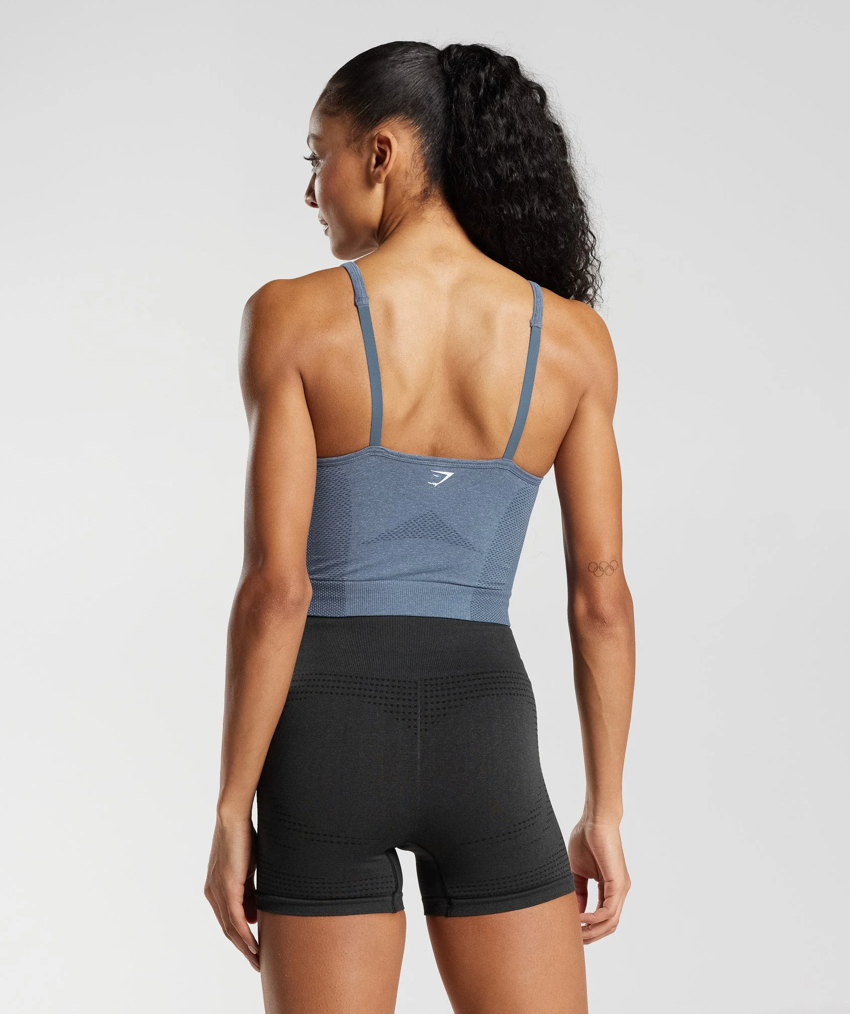 Gymshark Vital Midi Tank - Evening Blue Marl - Image 2