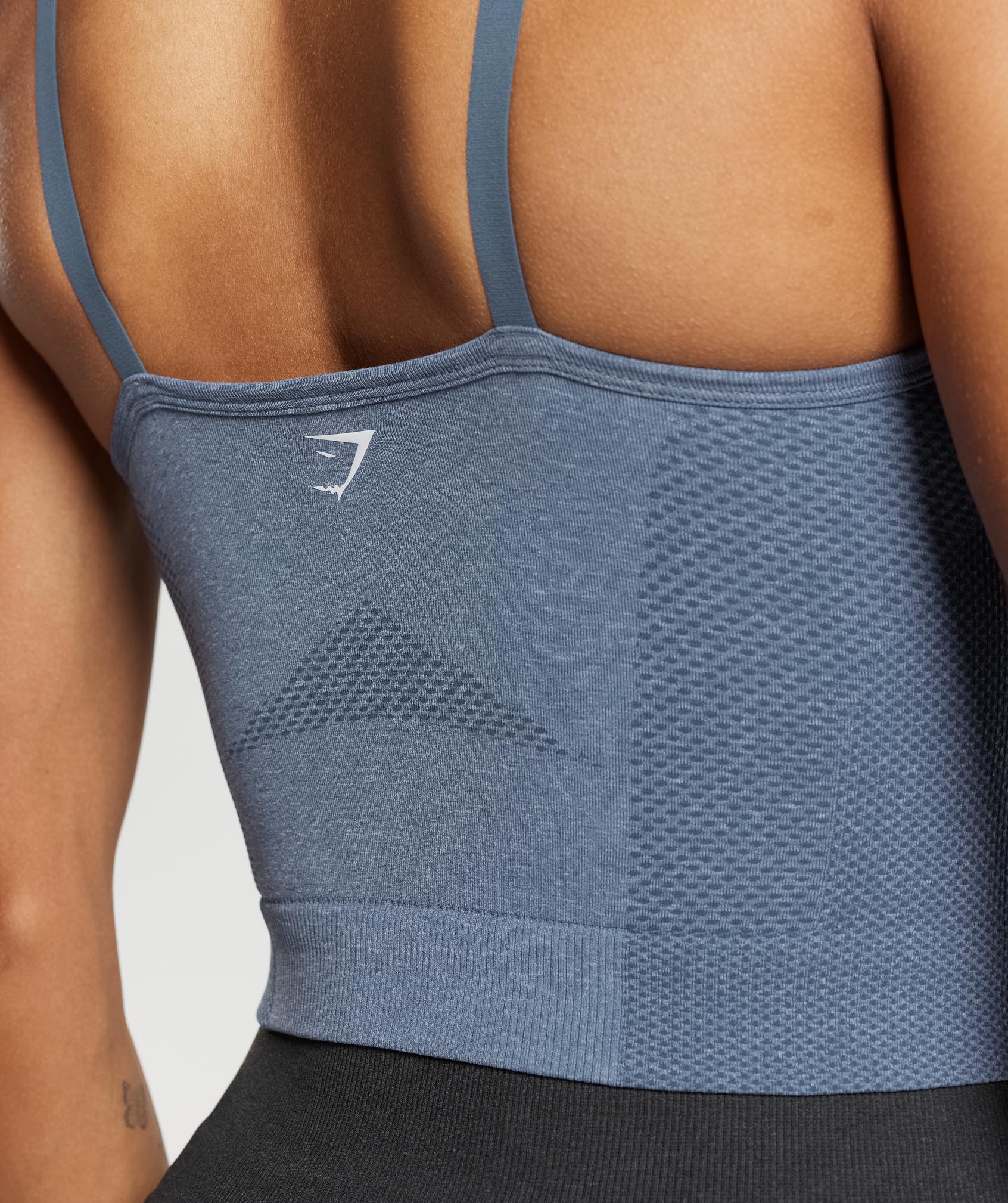 Gymshark Vital Midi Tank - Evening Blue Marl - Image 5
