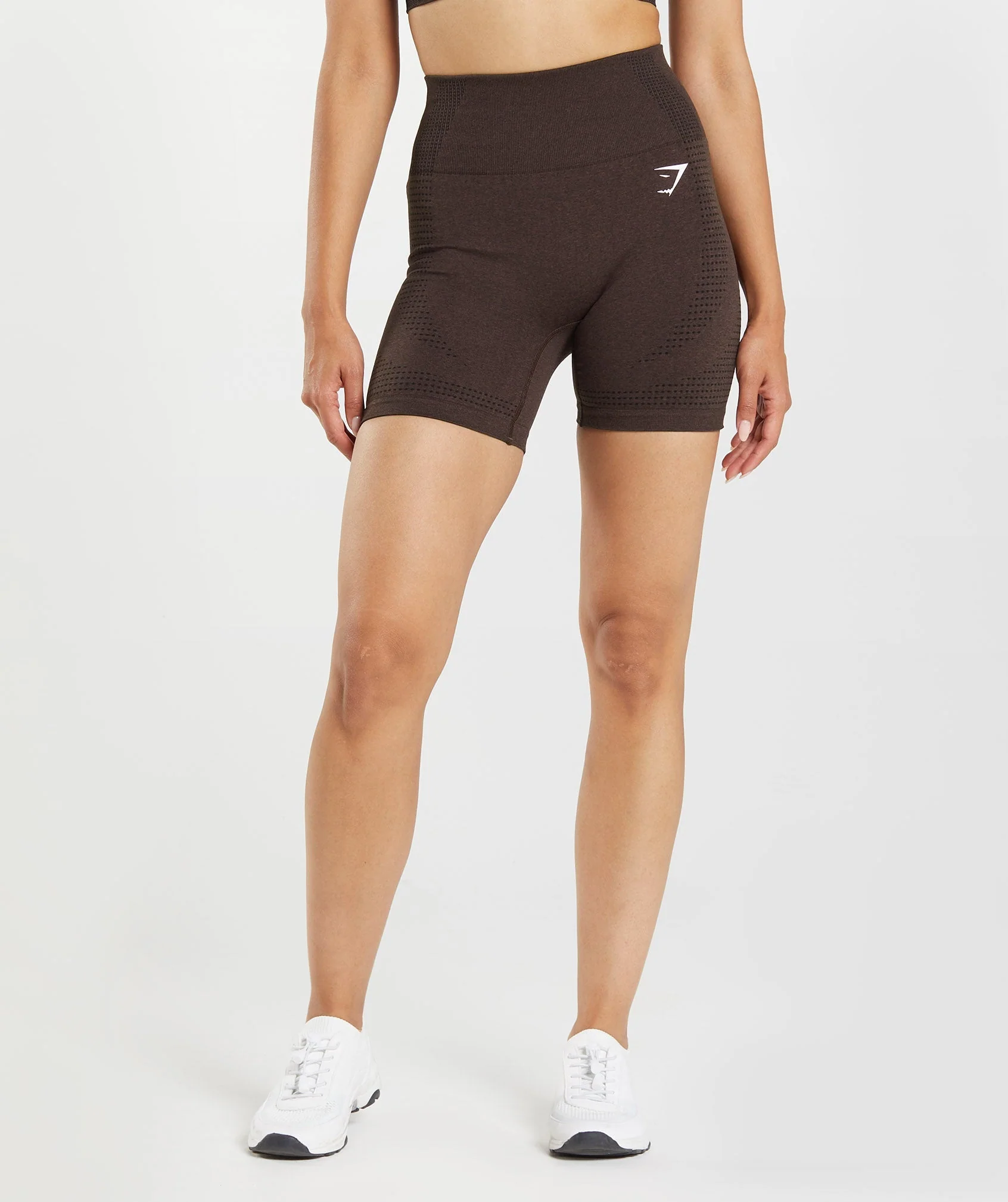 Gymshark Vital Seamless Shorts - Cherry Brown Marl - Image 3