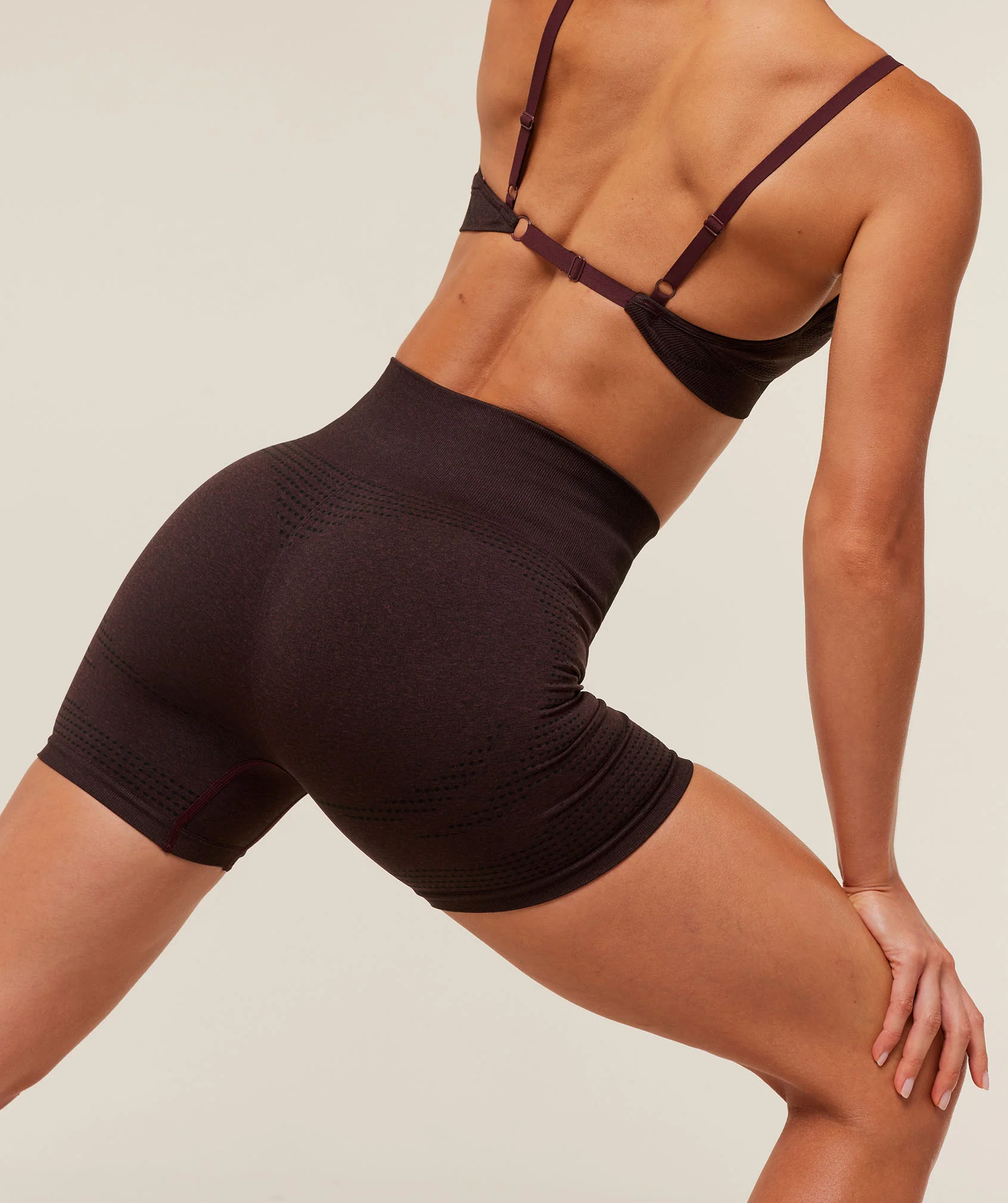 Gymshark Vital Seamless Shorts - Rich Maroon/Marl - Image 6