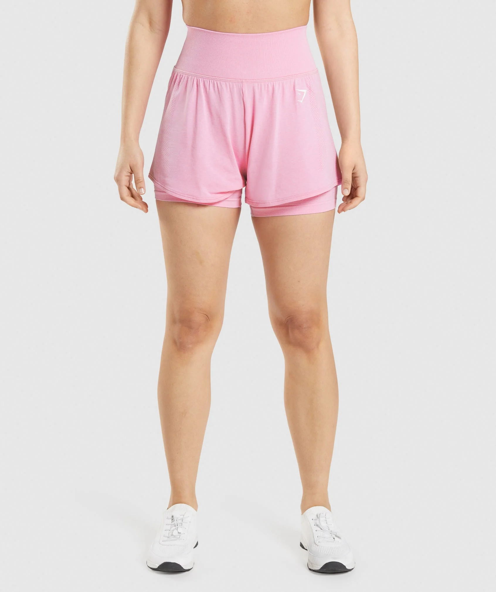 Gymshark Vital 2-in-1 Shorts - Sorbet Pink Marl