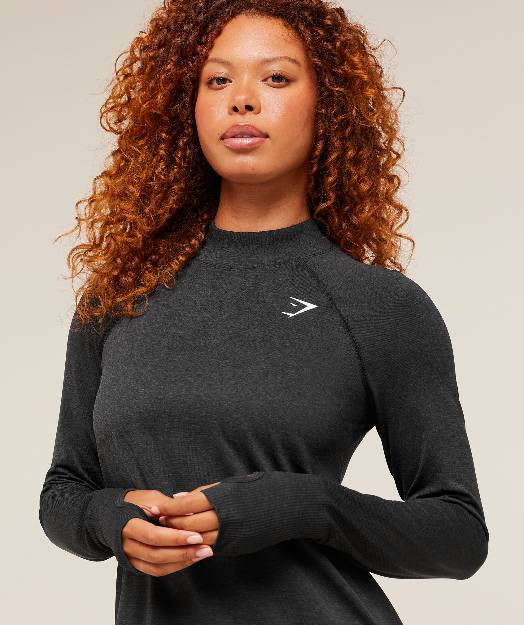 Gymshark Vital Long Line Top - Black Marl - Image 5