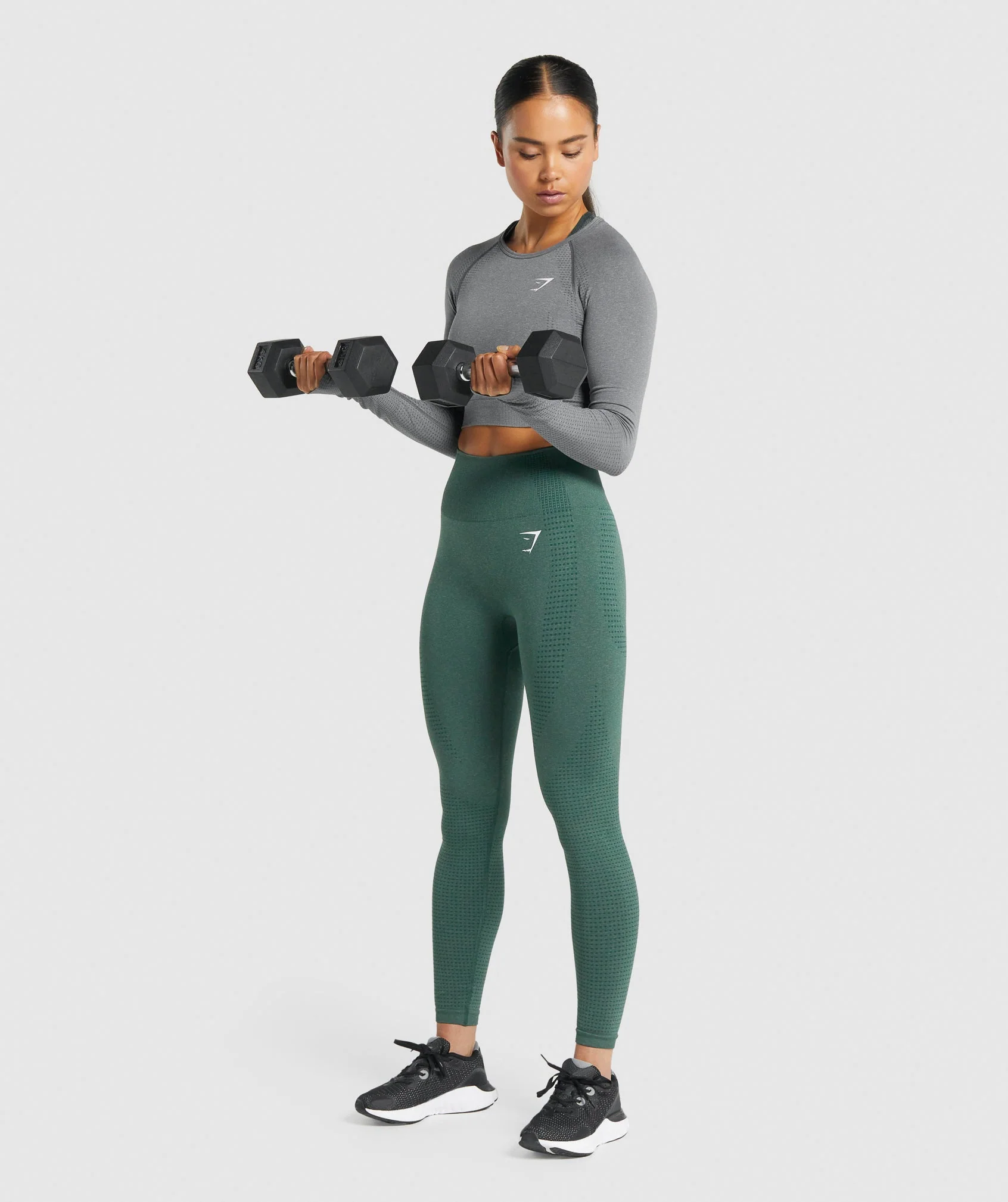 Gymshark Vital Crop Top - Smokey Grey Marl - Image 4