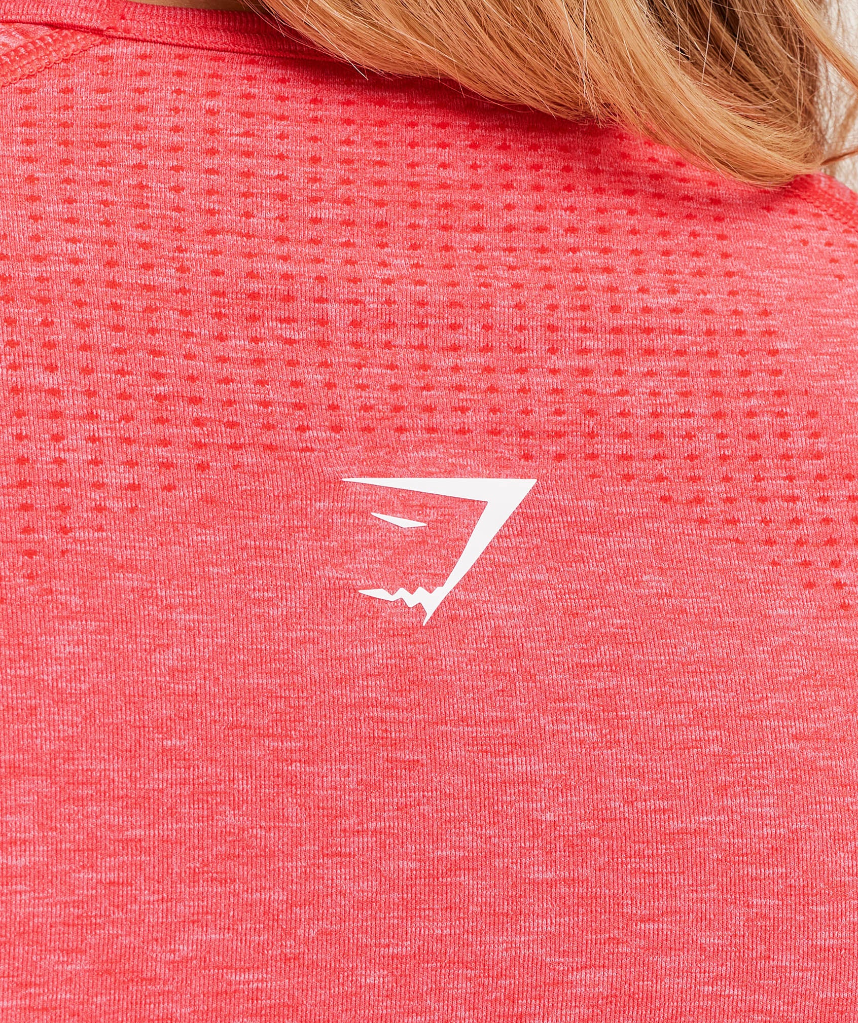 Gymshark Vital Long Sleeve Cut Out Top - Coral Red Marl - Image 6
