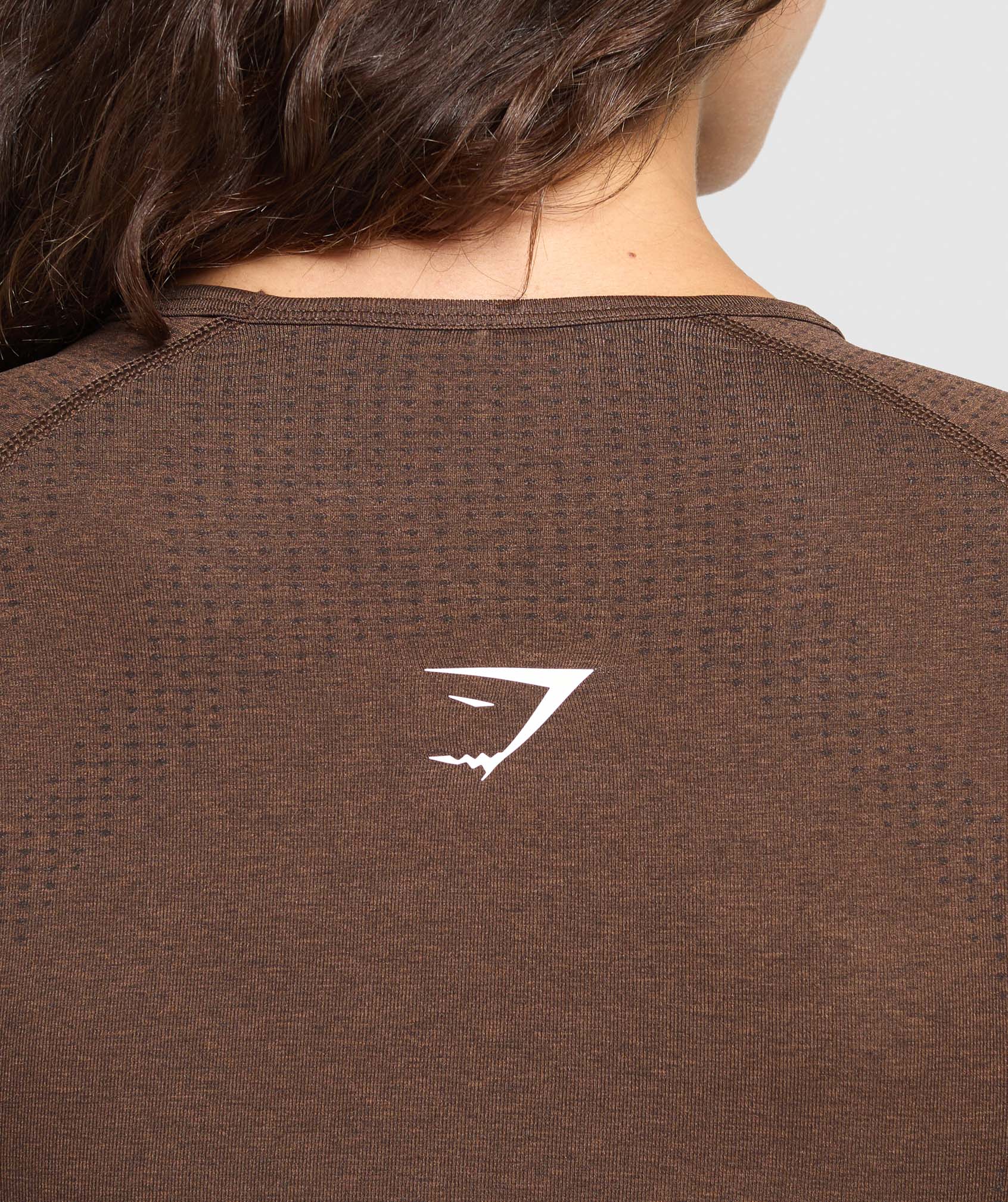 Gymshark Vital Long Sleeve Cut Out Top - Espresso Marl - Image 6
