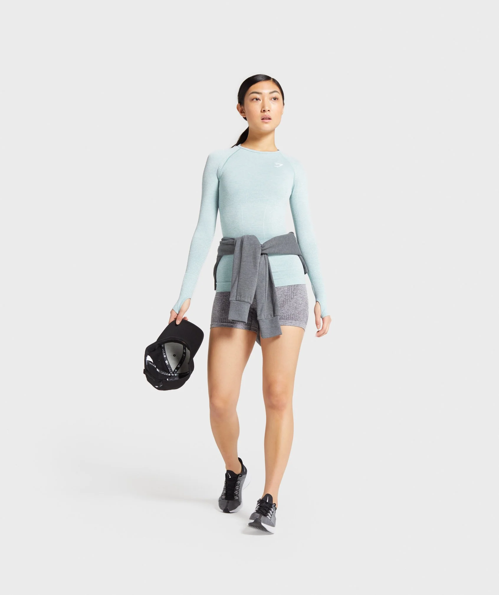 DNU - Gymshark Vital Seamless Shorts - Smokey Grey Marl - Image 4