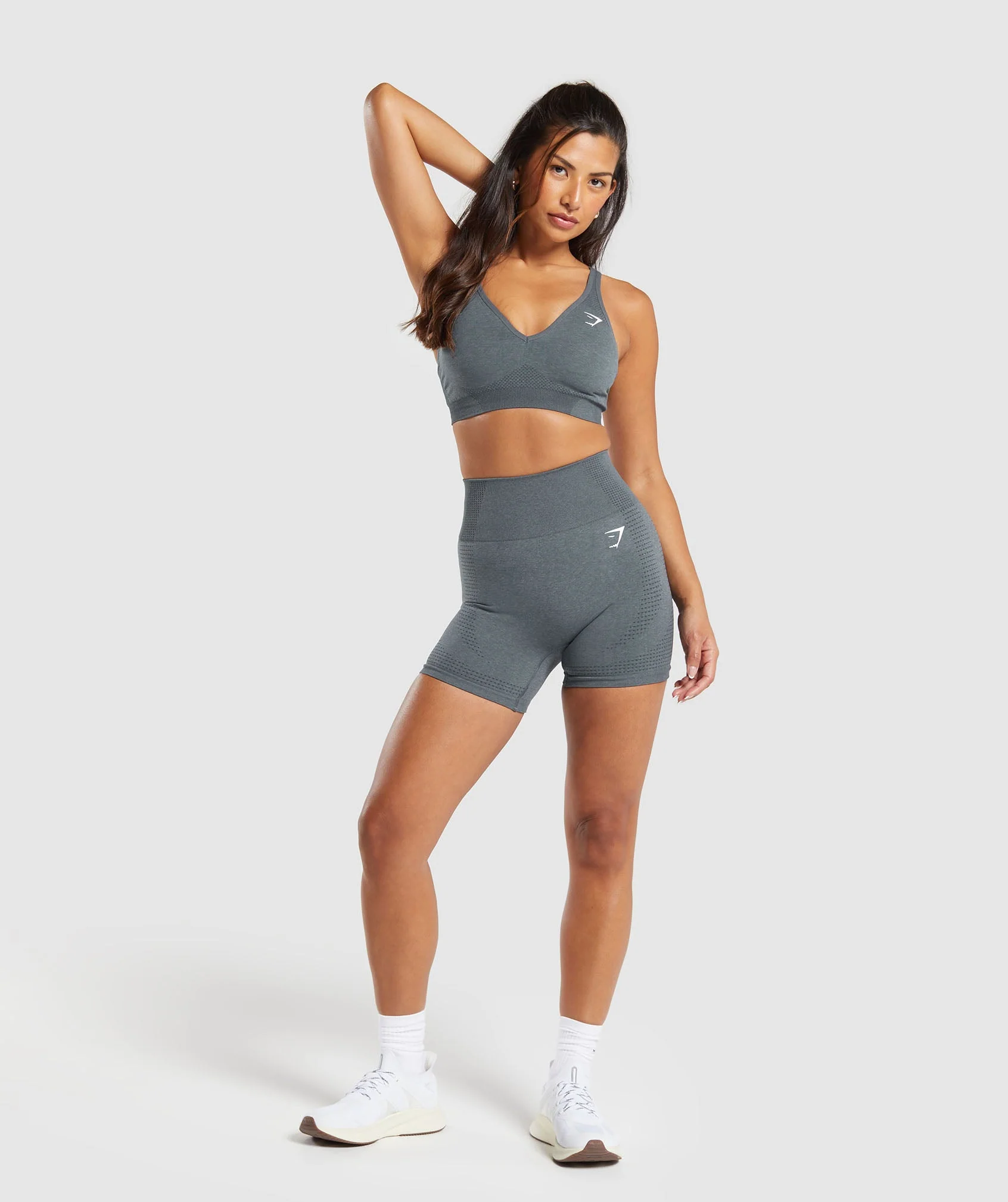 Gymshark Vital Seamless Shorts - Strong Grey Marl - Image 4
