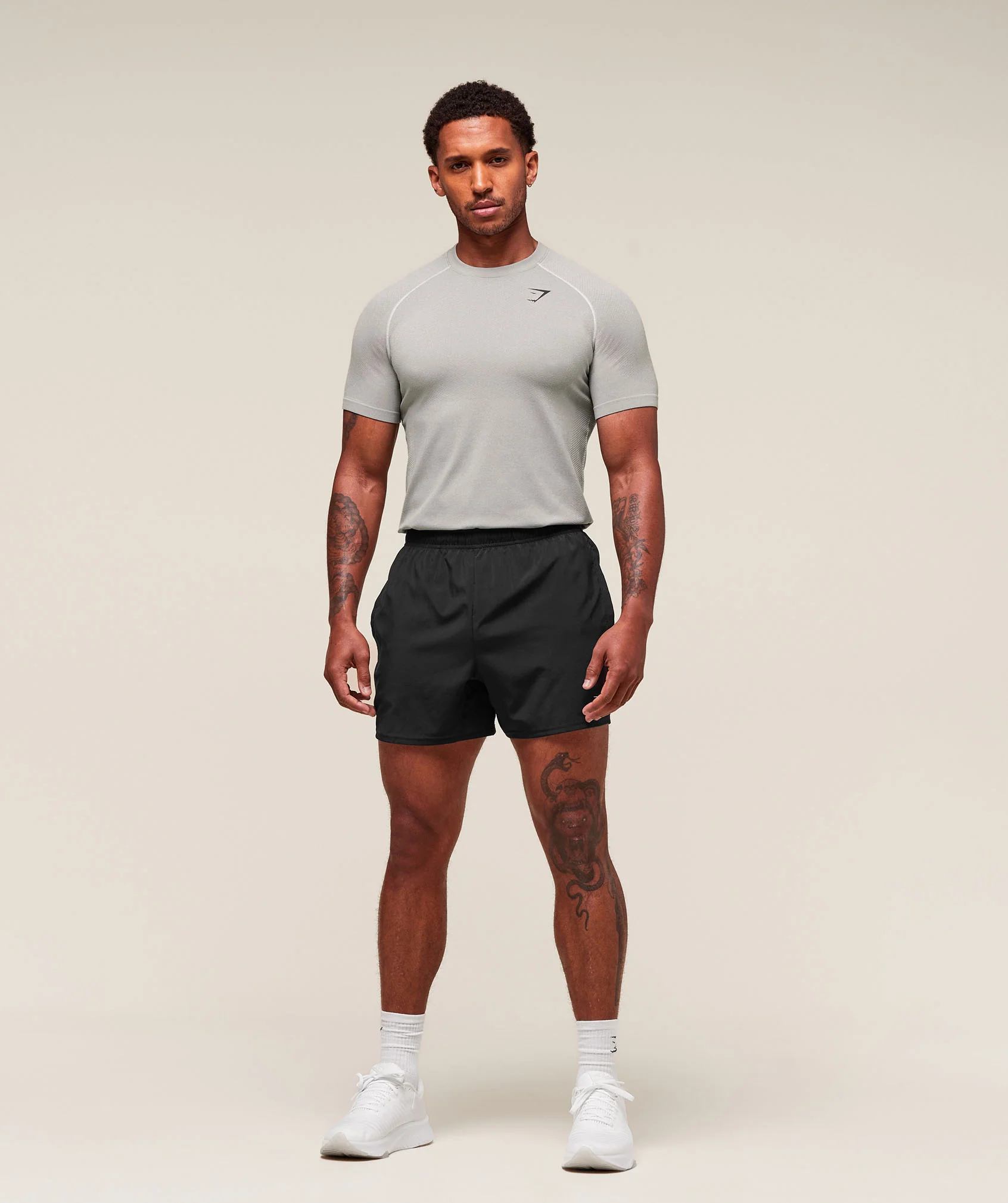 Gymshark Vital Seamless T-Shirt - Light Grey/Smokey Grey - Image 5