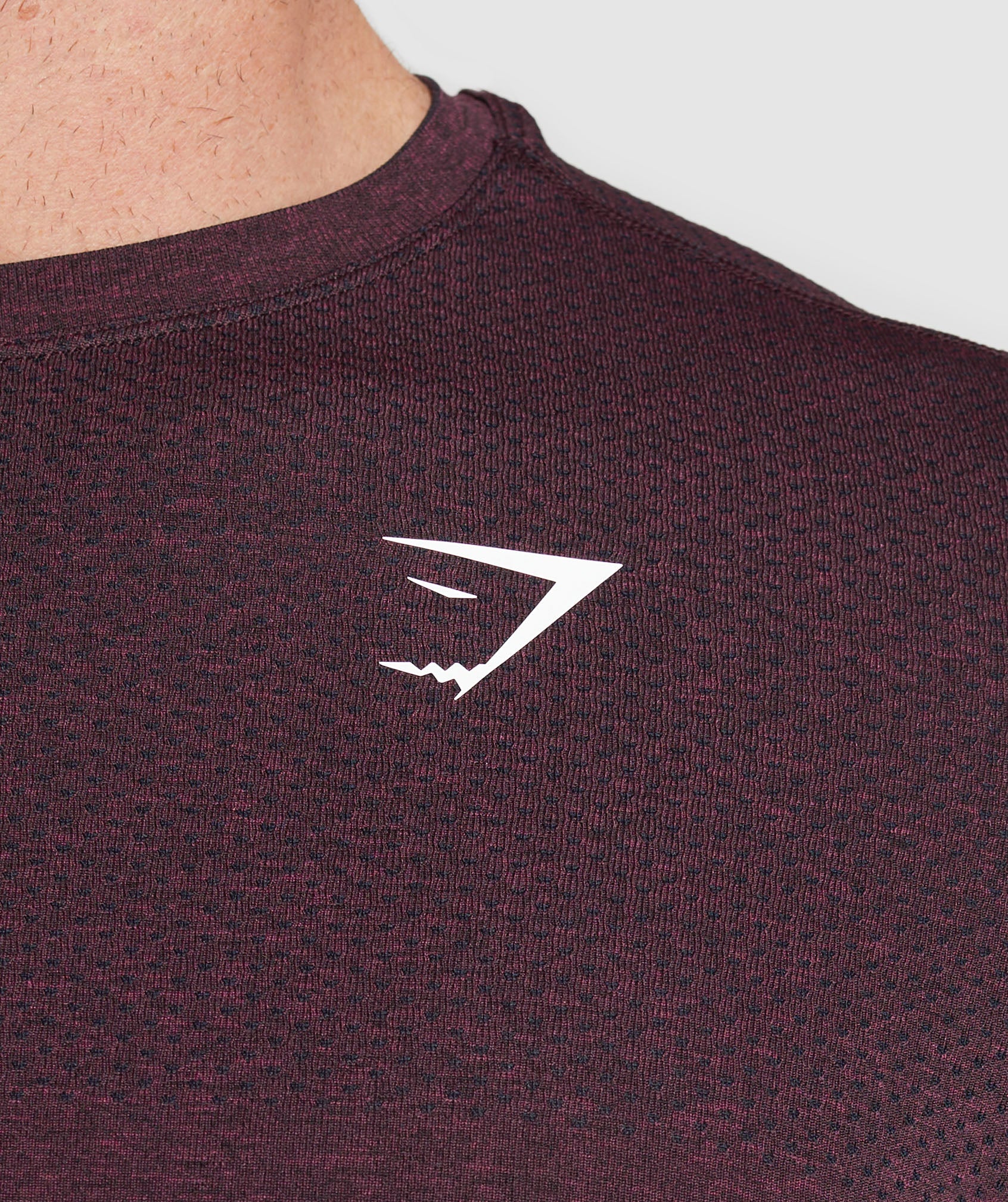 Gymshark Vital T-Shirt - Winter Burgundy/Black Marl - Image 4