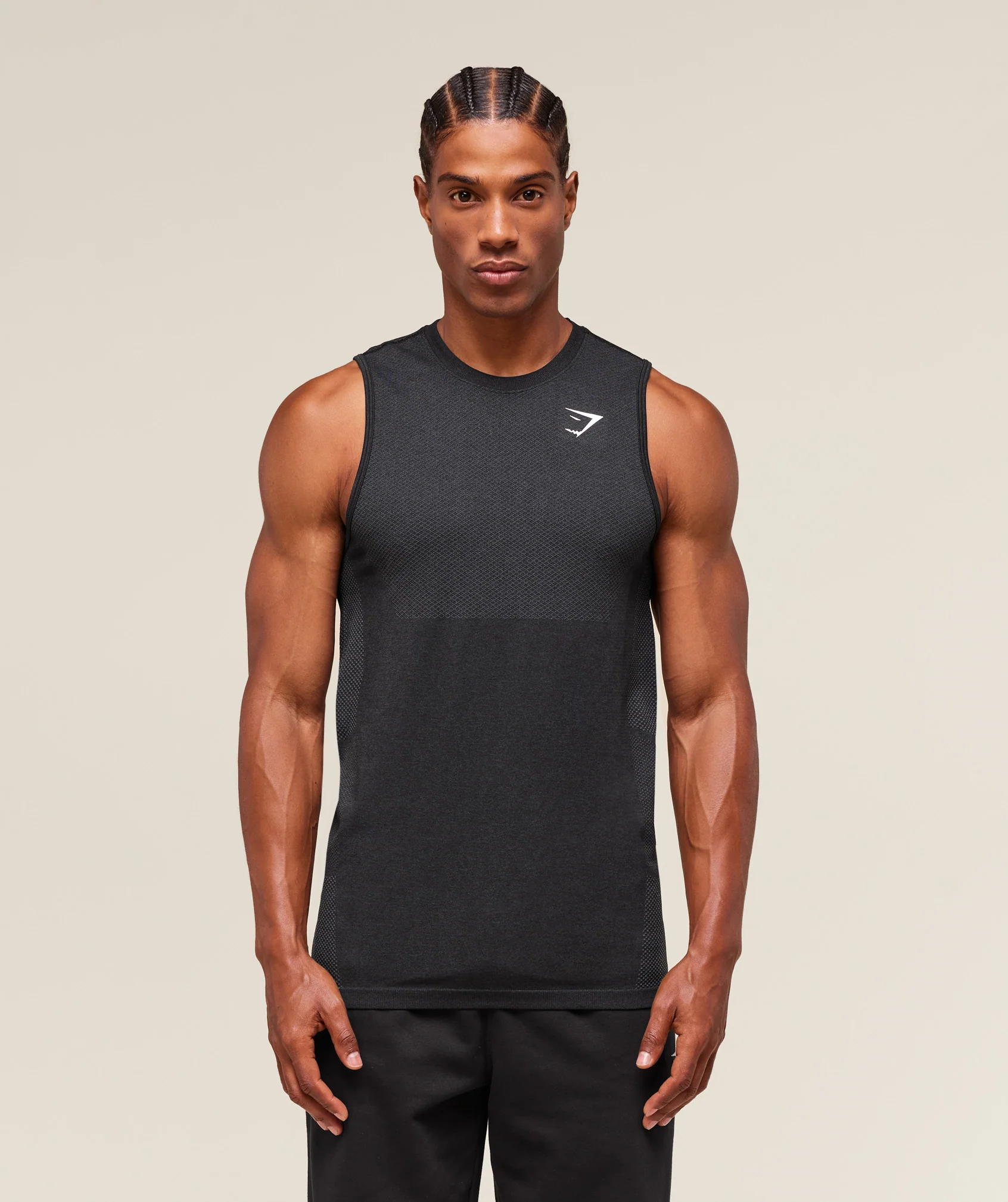 Gymshark Vital Tank - Black/Silhouette Grey