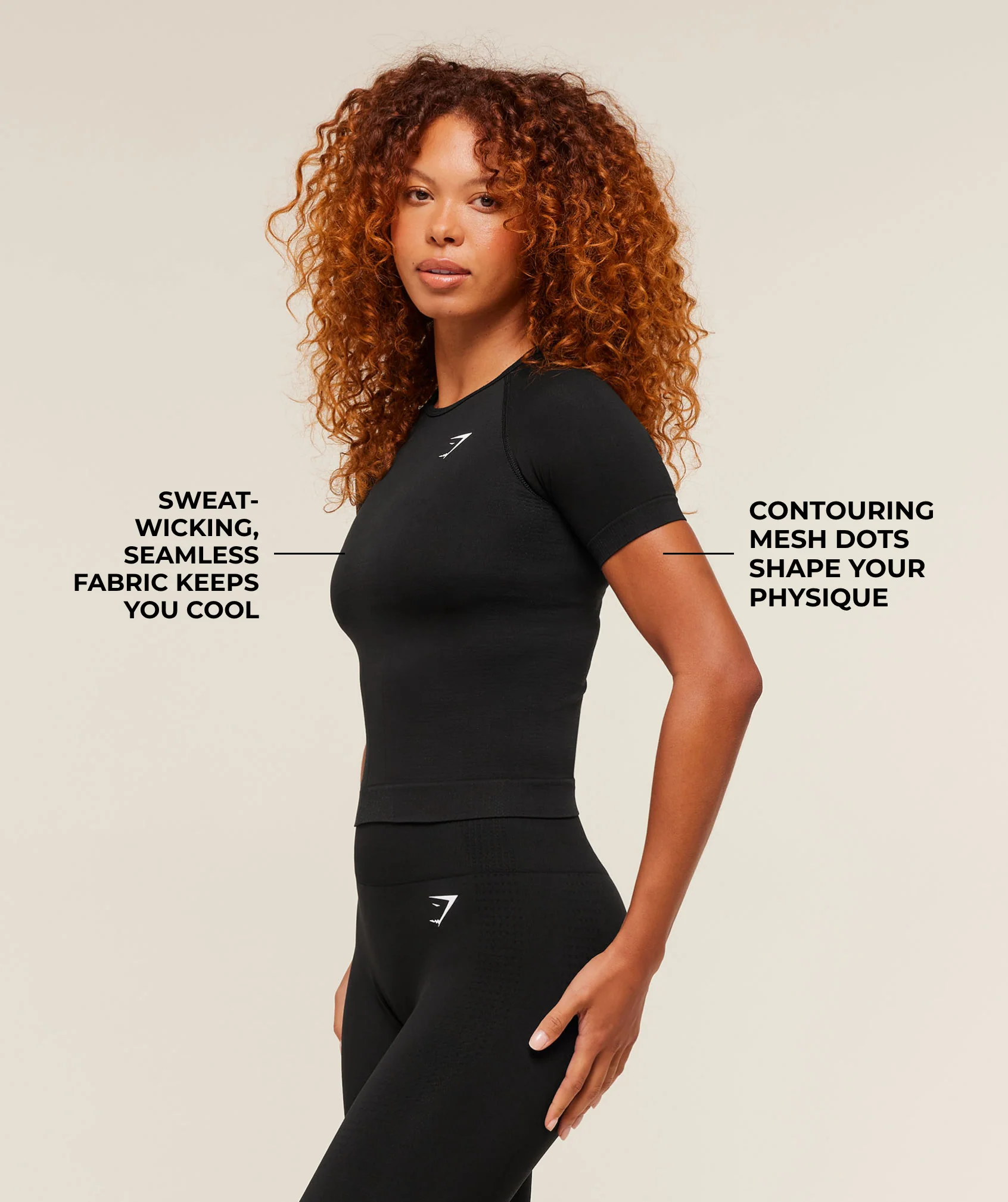 Gymshark Vital Tight T-Shirt - Black - Image 2