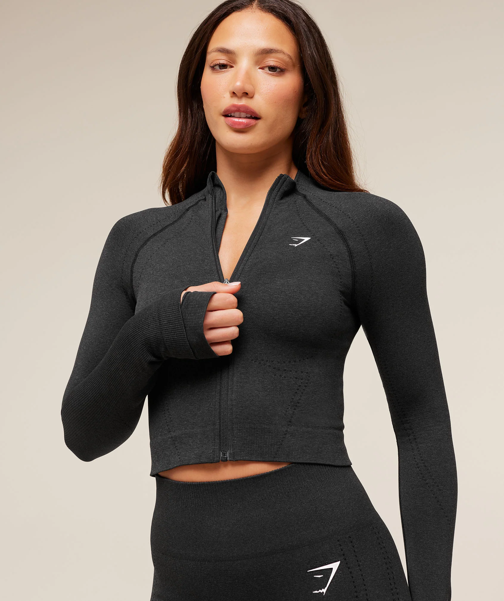 Gymshark Vital Warm Jacket - Black Marl - Image 5