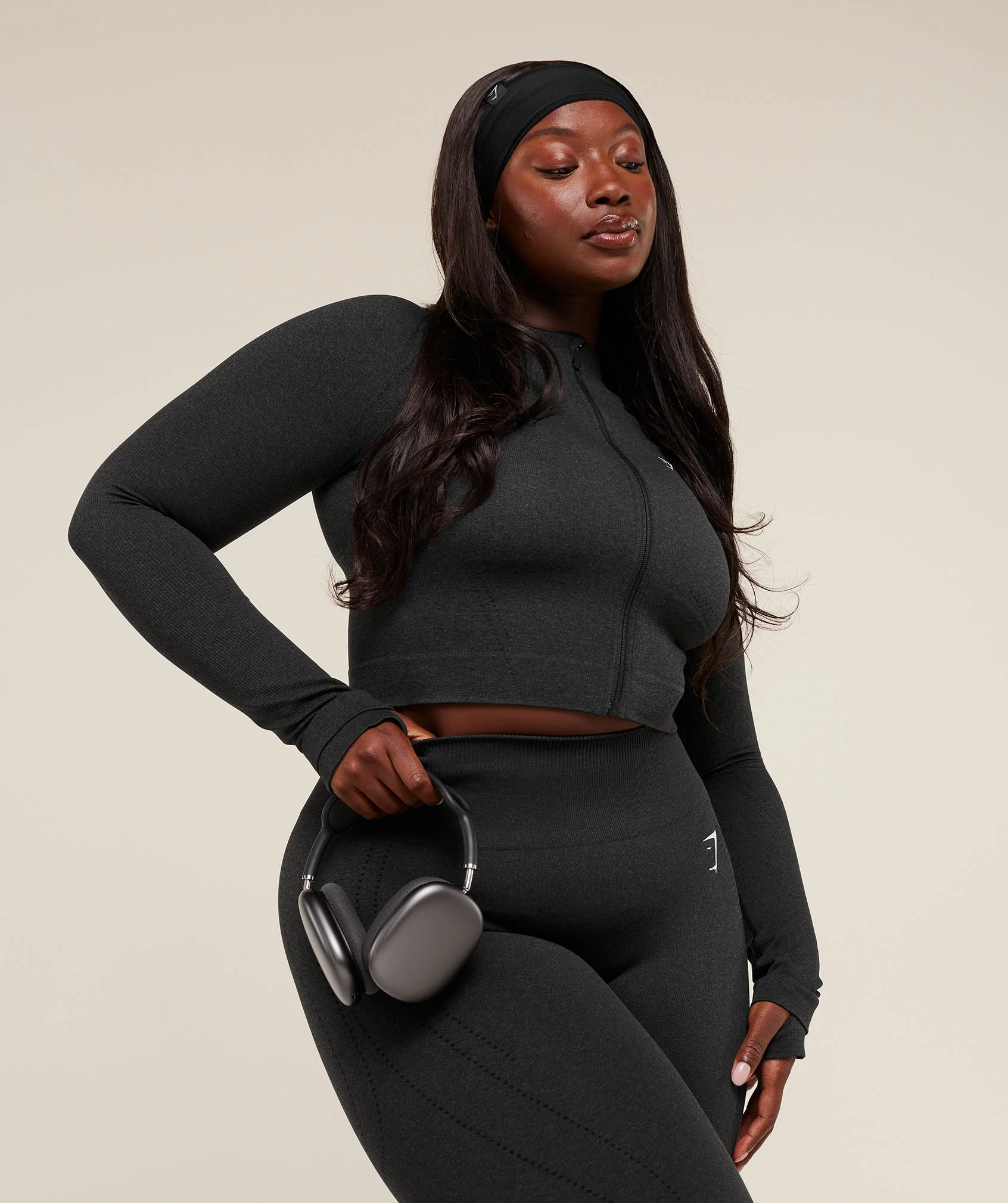 Gymshark Vital Warm Jacket - Black Marl - Image 6