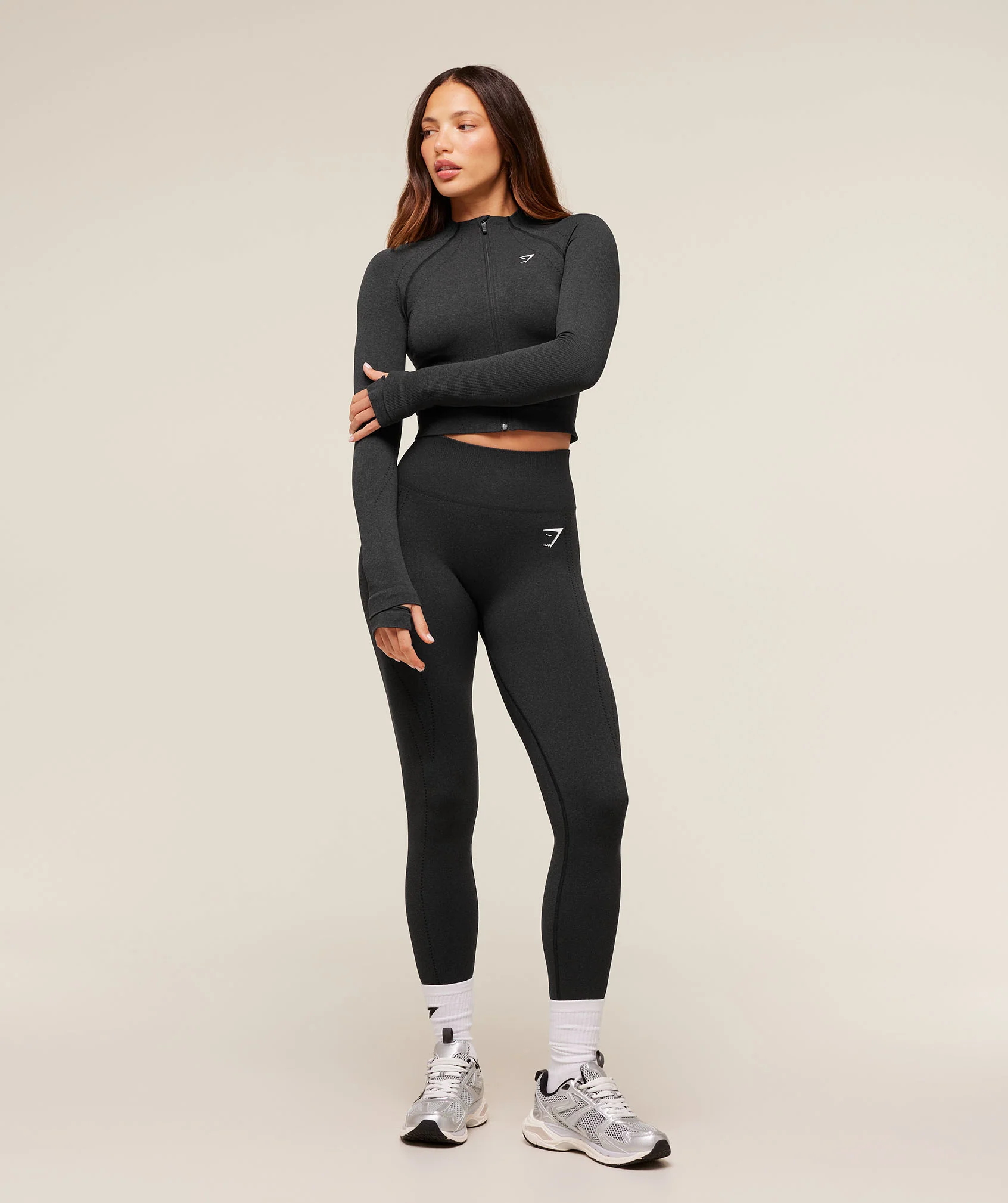 Gymshark Vital Warm Jacket - Black Marl - Image 8