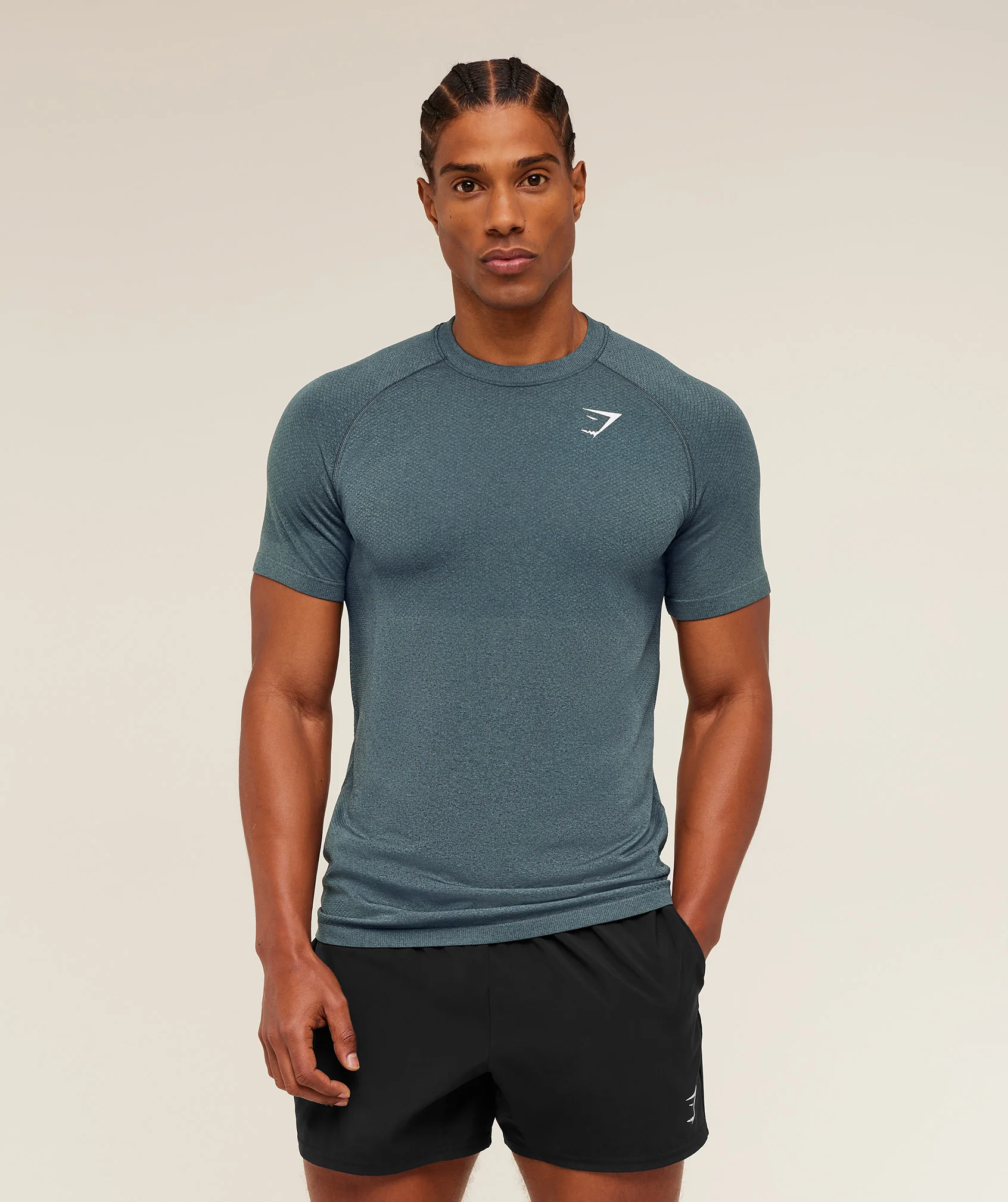 Gymshark Vital Seamless T-Shirt - Iron Blue / Stealth Blue - Image 4