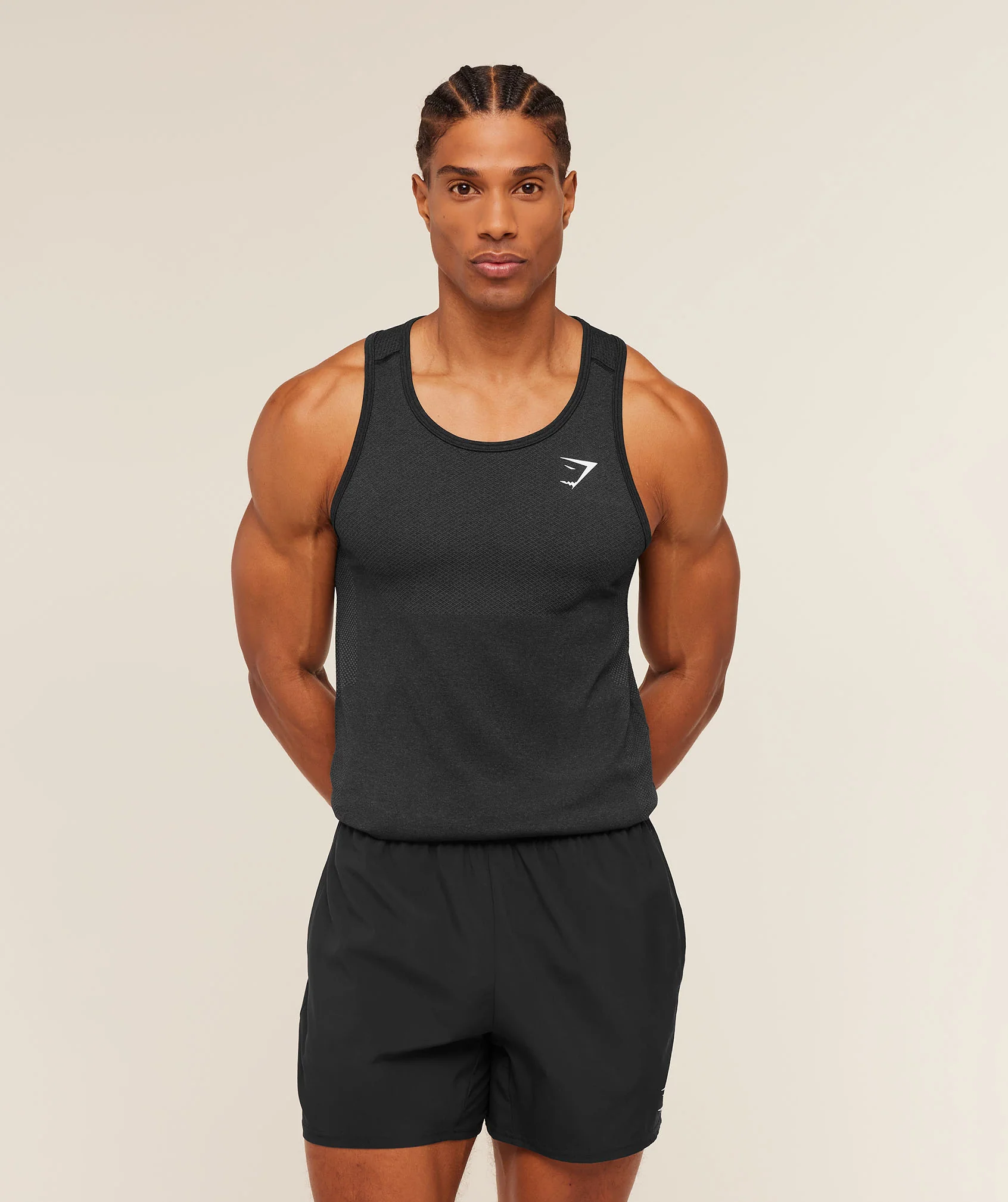 Gymshark Vital Tank - Black/Silhouette Grey - Image 4