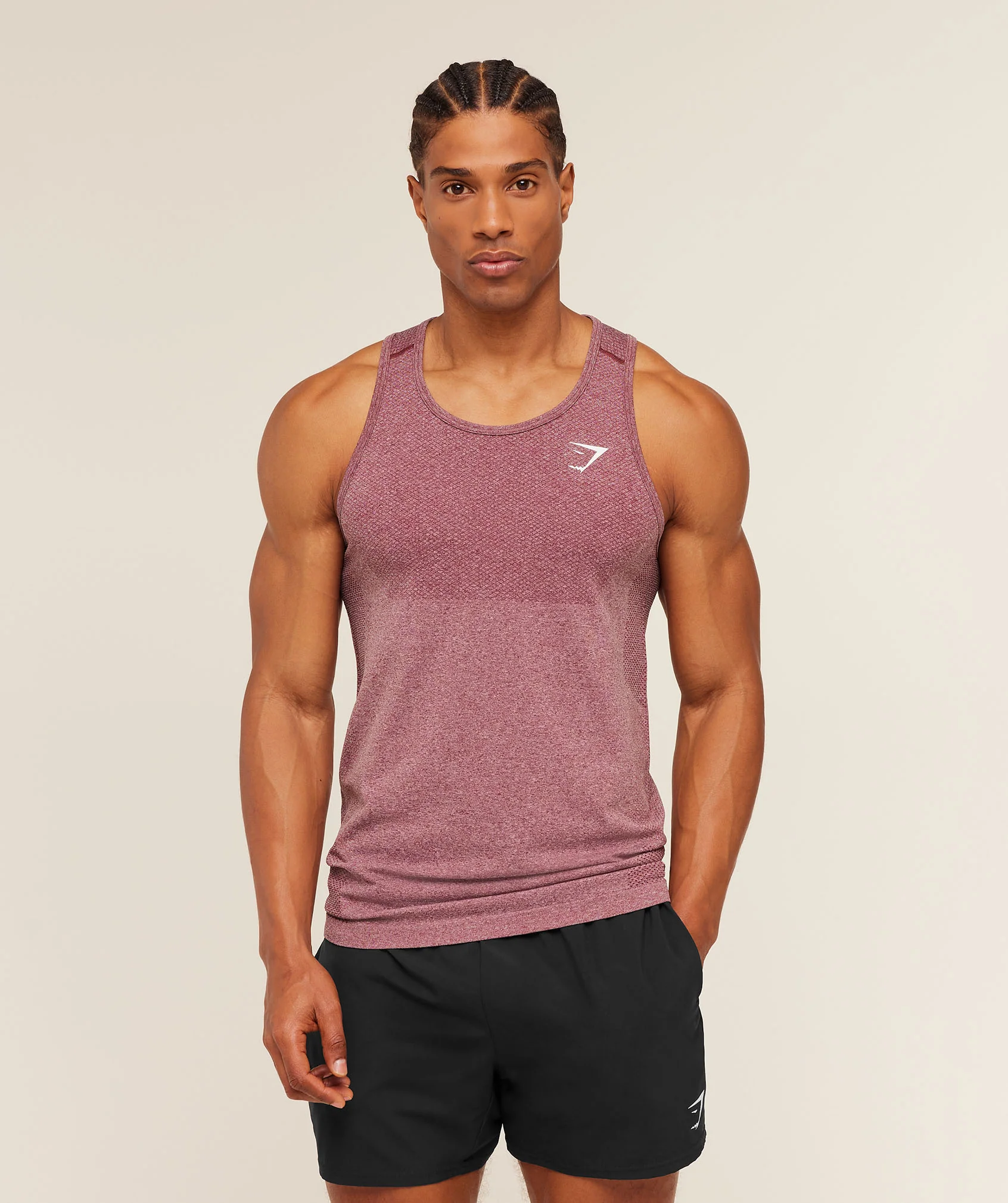 Gymshark Vital Tank - White/Port - Image 4