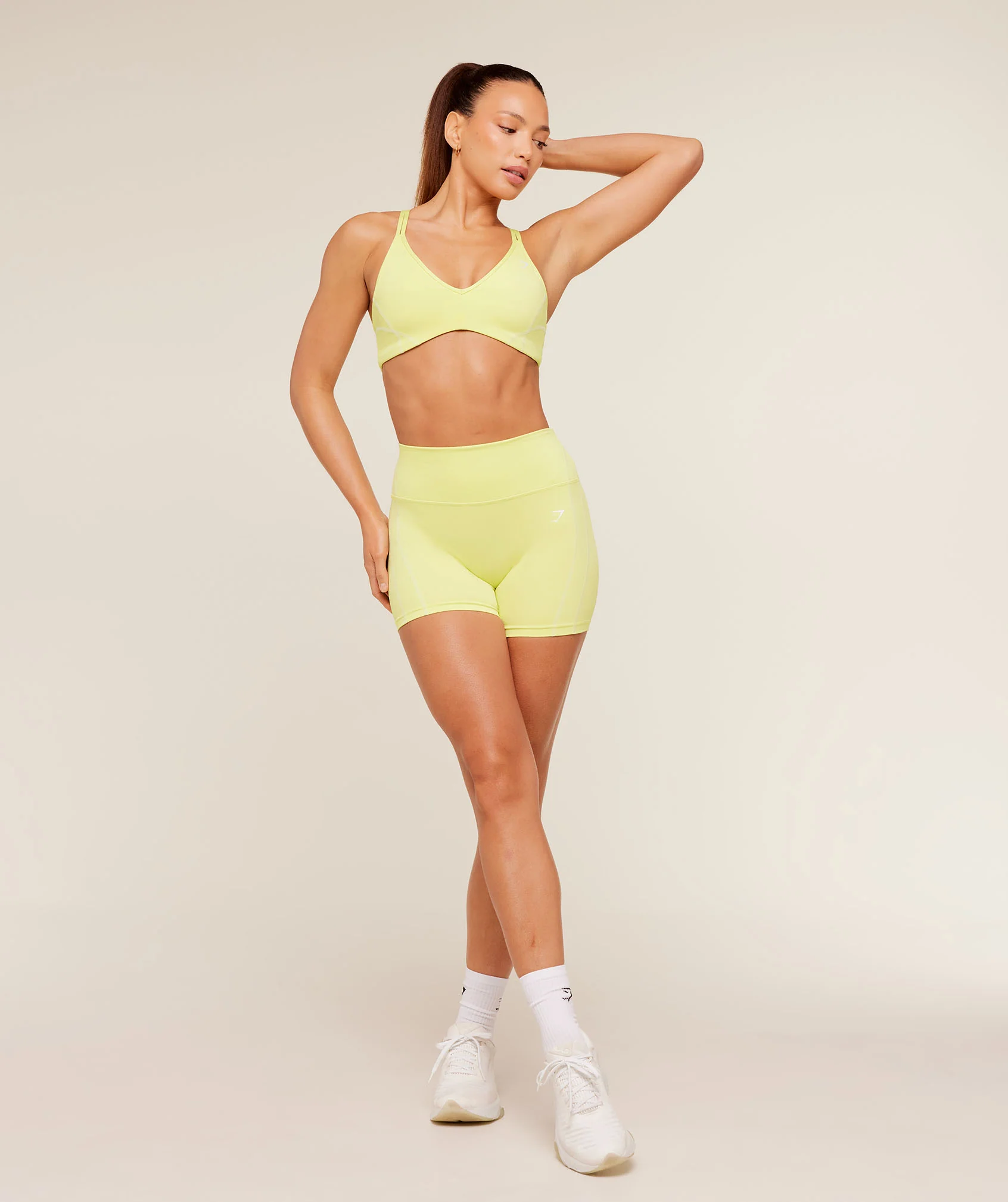 Gymshark Volt Shorts - Sorbet Yellow/White - Image 6