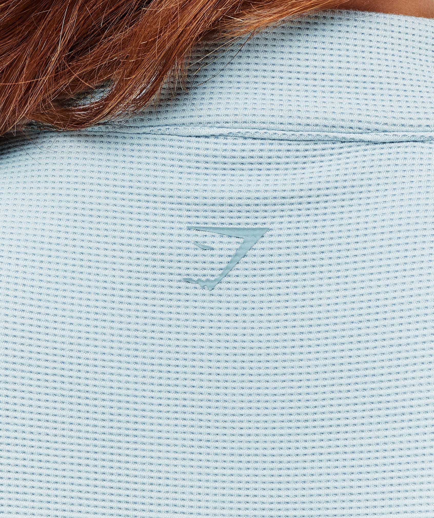 Gymshark Waffle Midi Zip Up Jacket - Smoke Blue - Image 7
