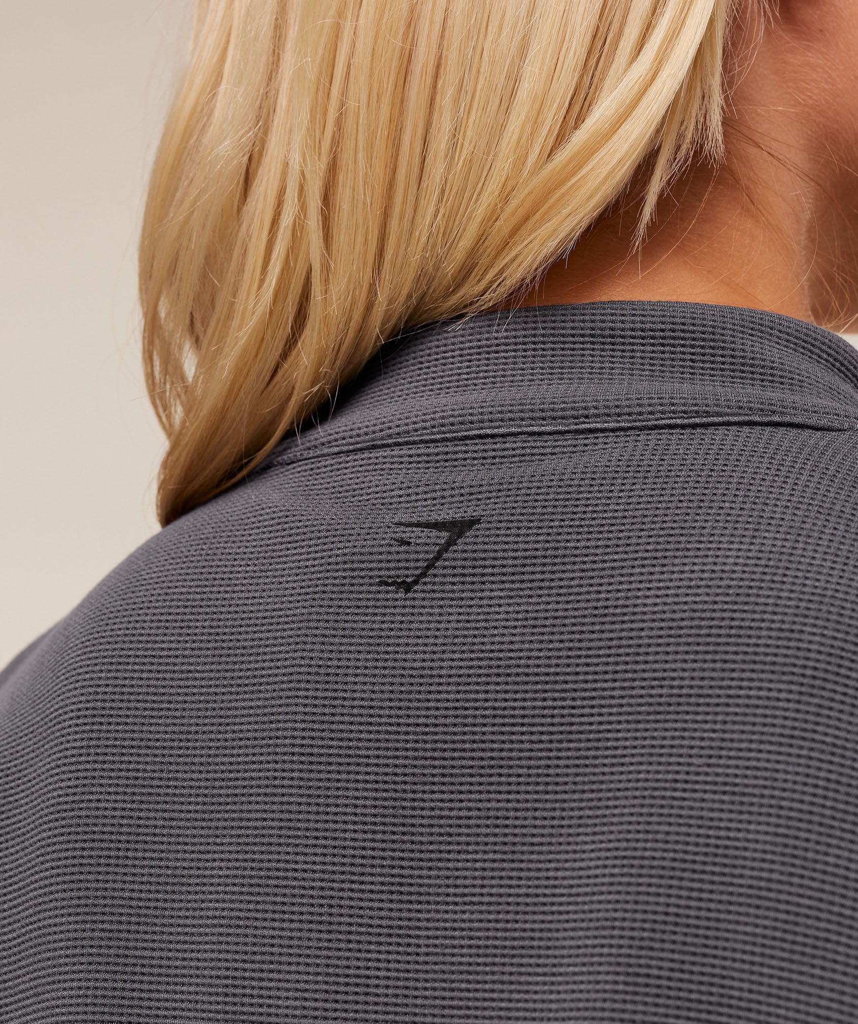 Gymshark Waffle Midi Zip Up Jacket - Grey - Image 4