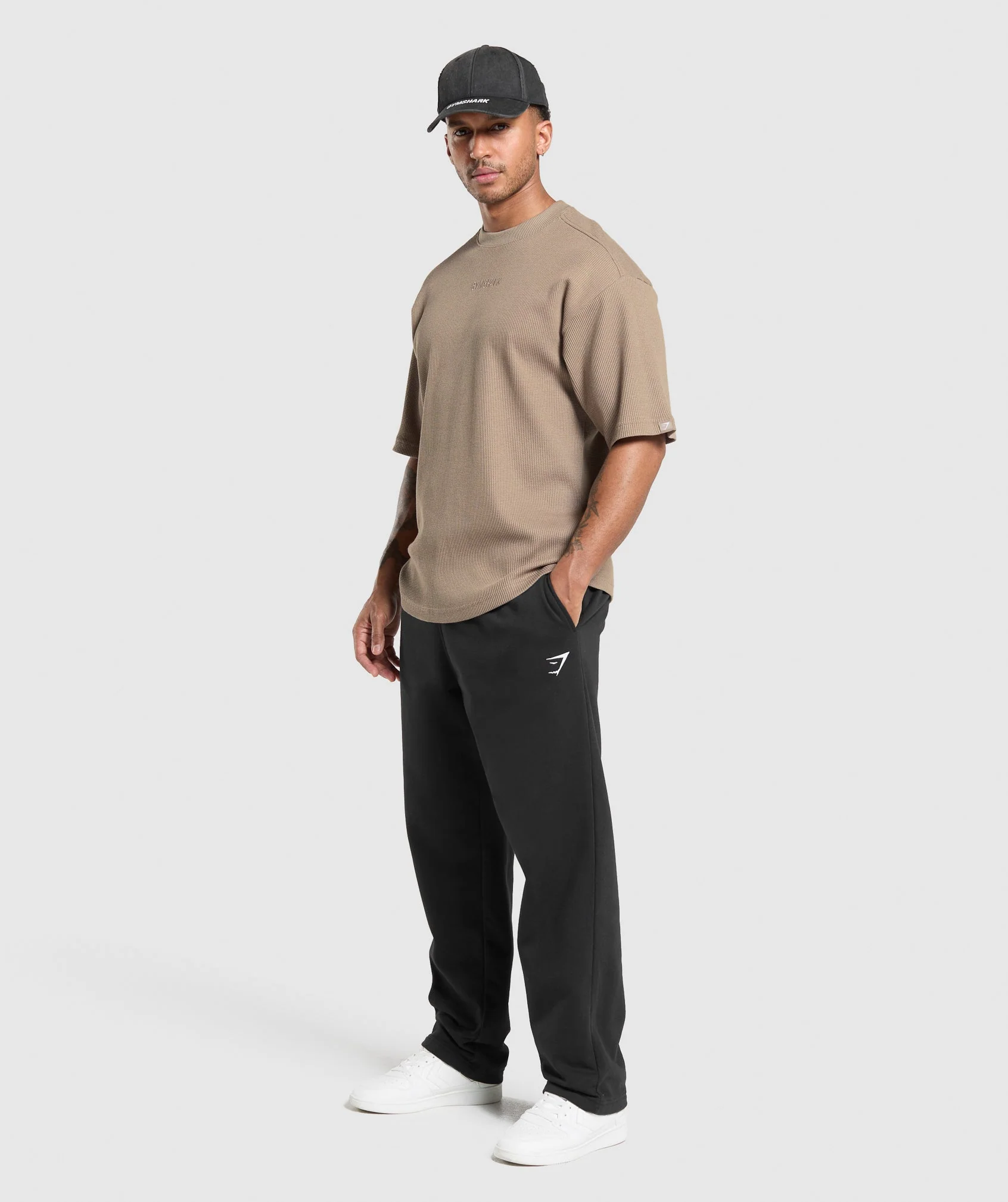 Gymshark Waffle Oversized T-Shirt - Lifestyle Brown - Image 6