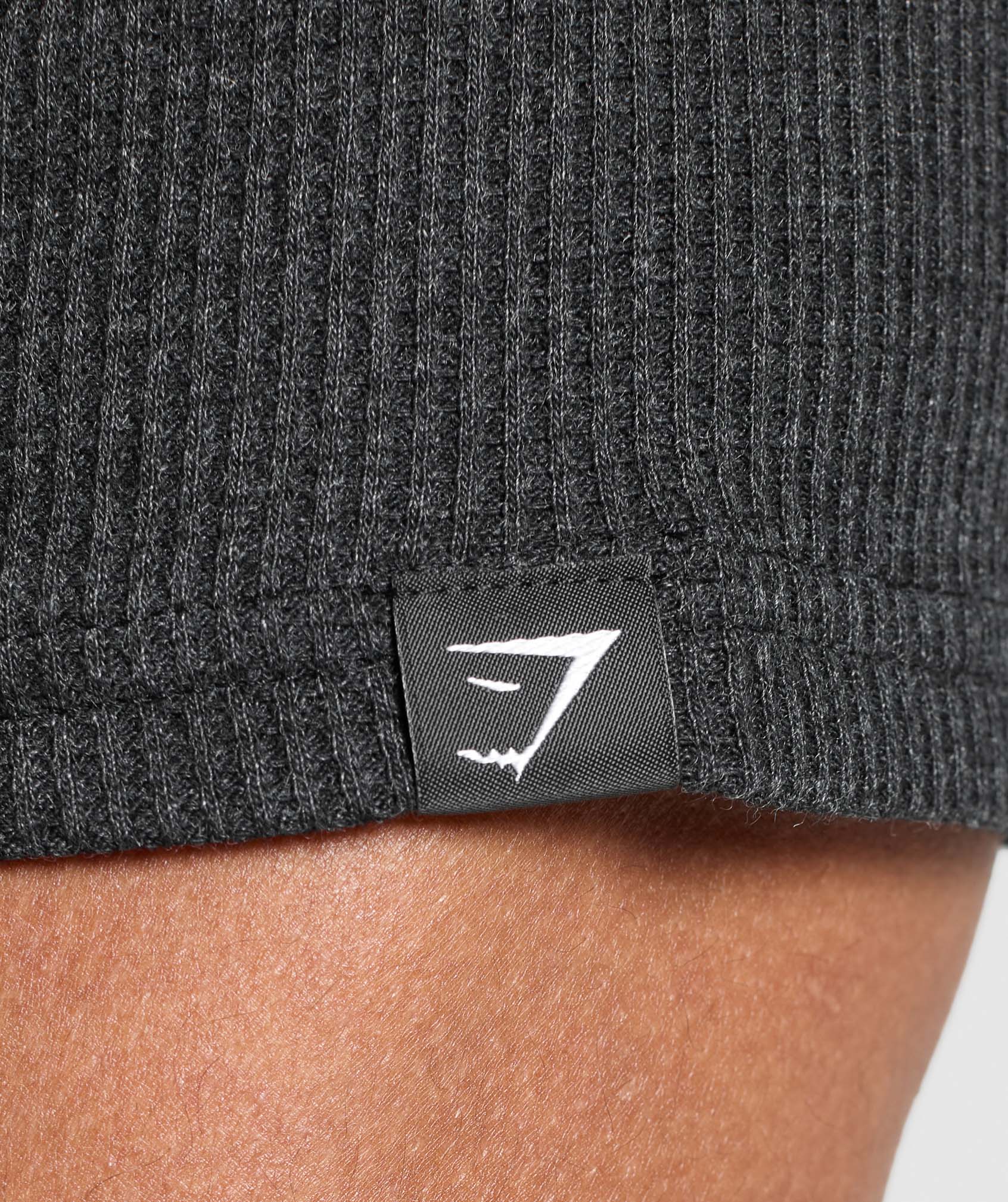 Gymshark Waffle T-Shirt - Black - Image 6