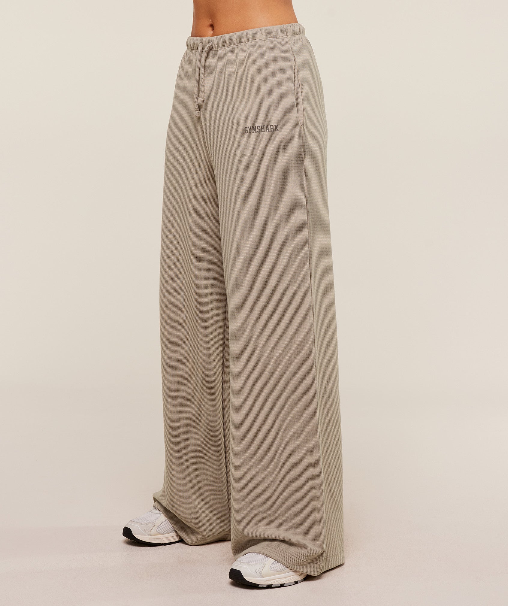 Gymshark Waffle Wide Leg Pants - Lifestyle Brown - Image 3