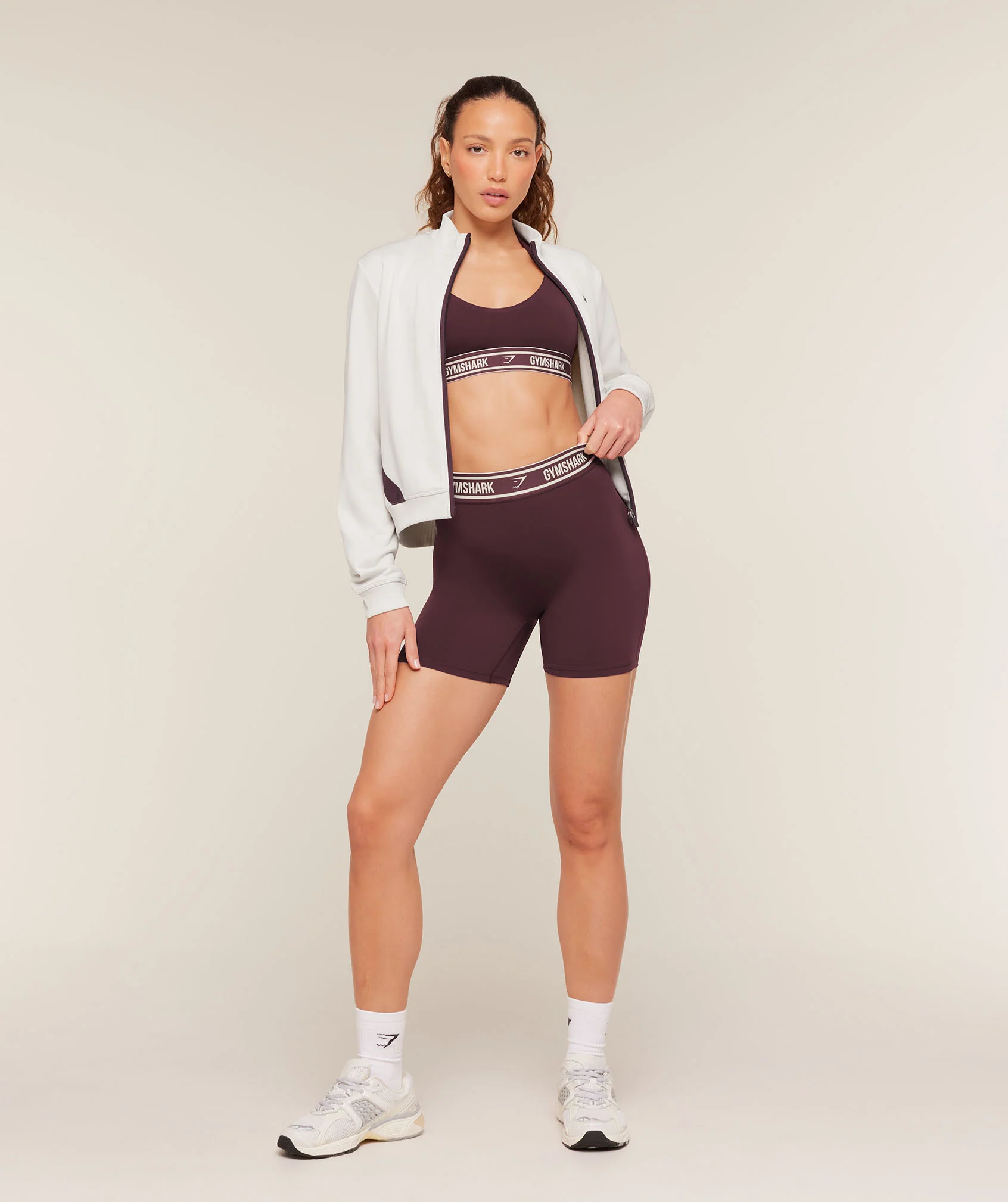 Gymshark Waistband Logo Shorts - Cherry Purple - Image 4