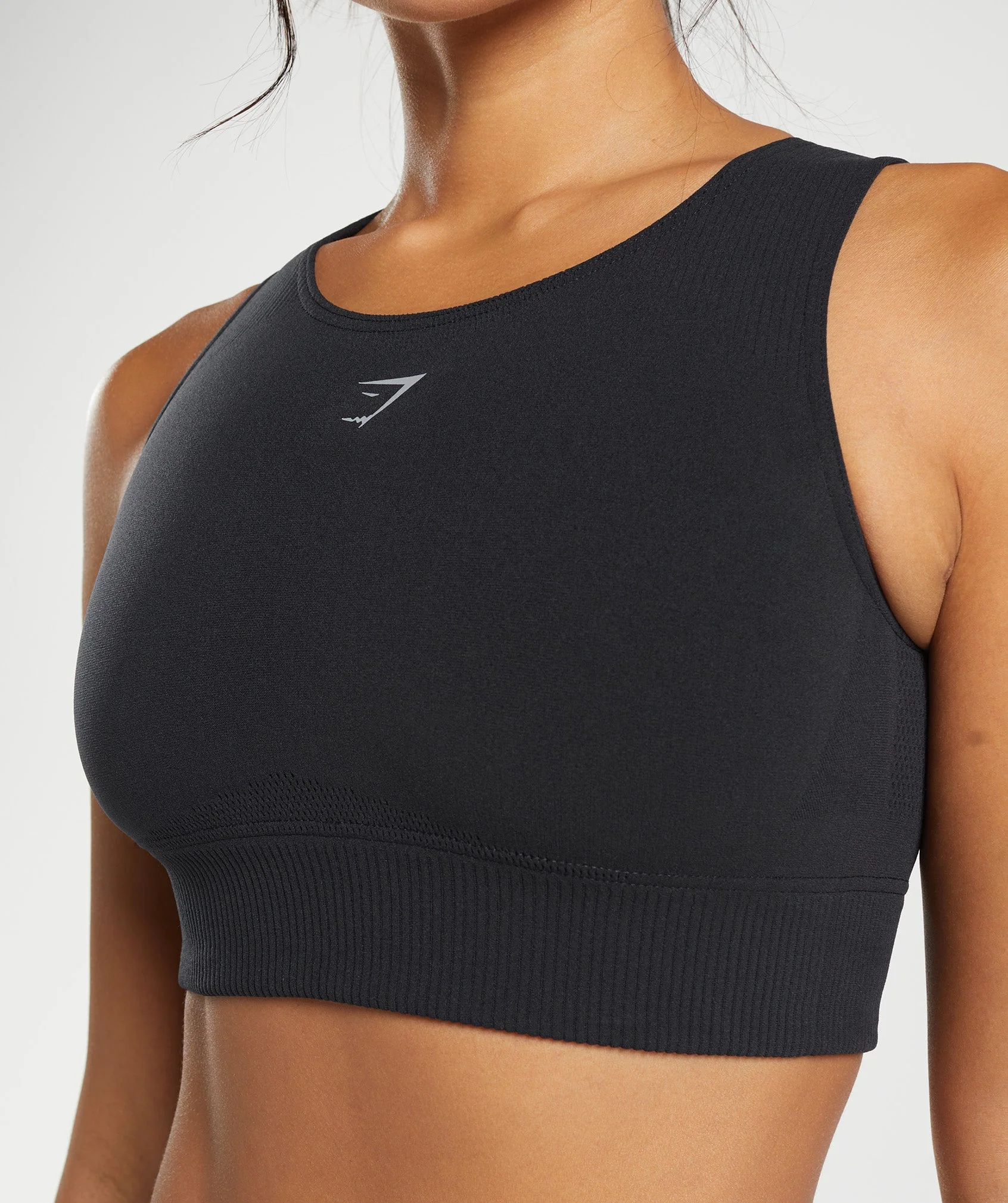 Gymshark Warp Knit Crop Top - Black - Image 5
