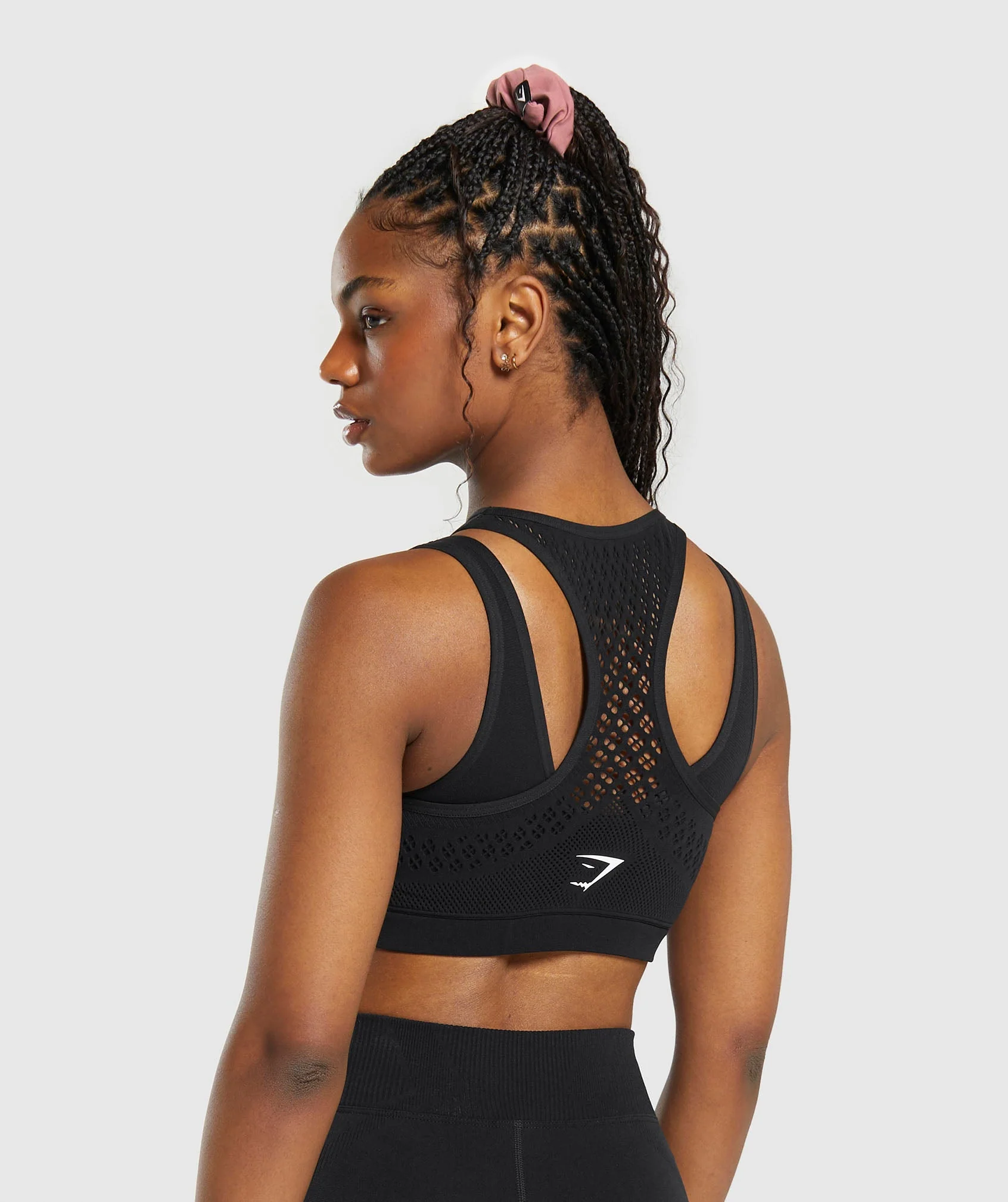 Gymshark Warp Knit Gradient Bra - Black - Image 2