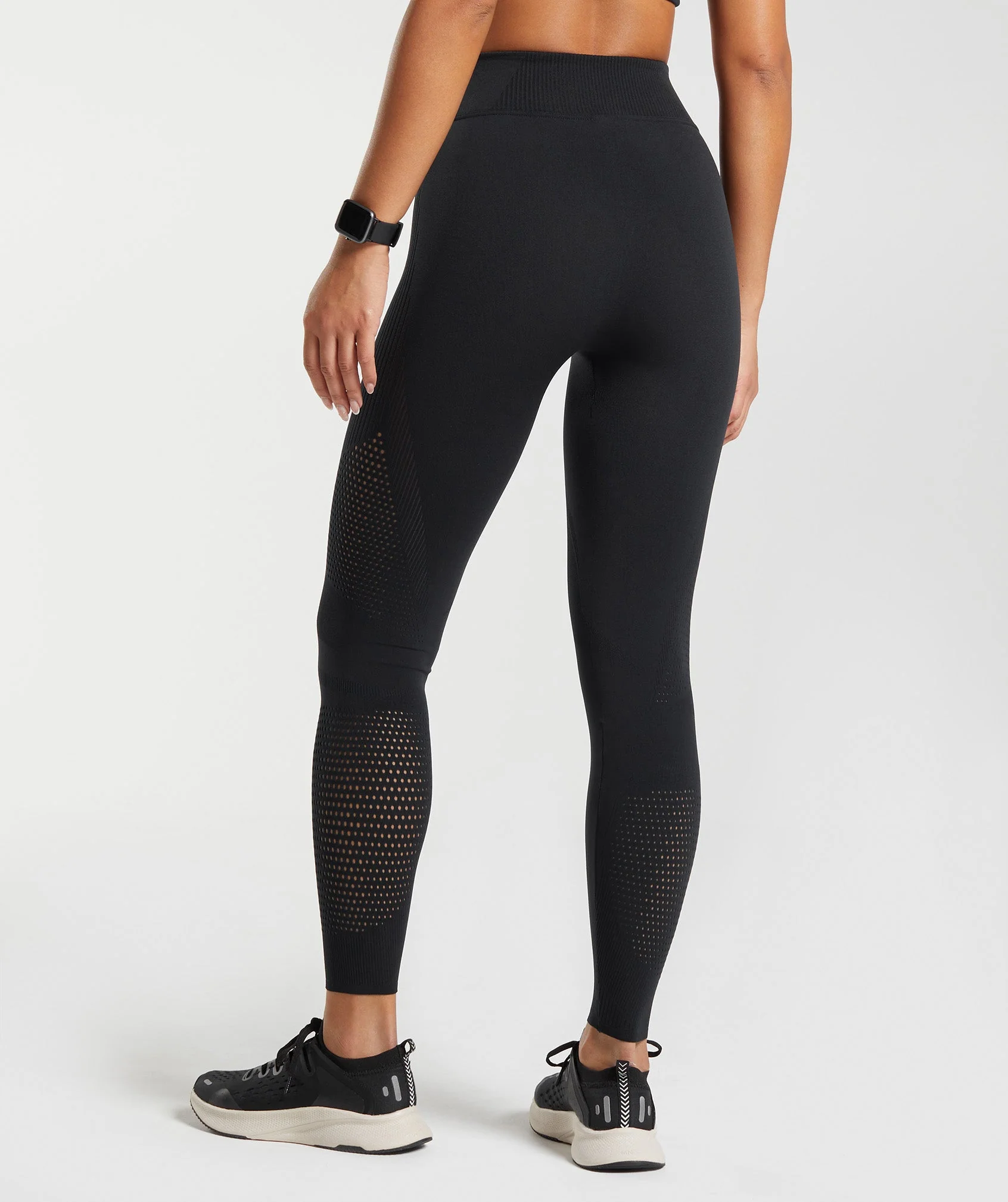 Gymshark Warp Knit Leggings - Black - Image 2