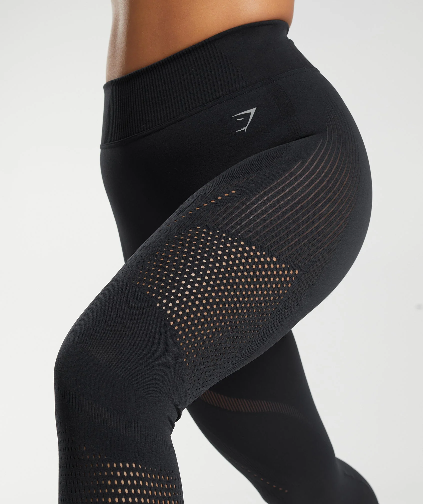 Gymshark Warp Knit Leggings - Black - Image 5