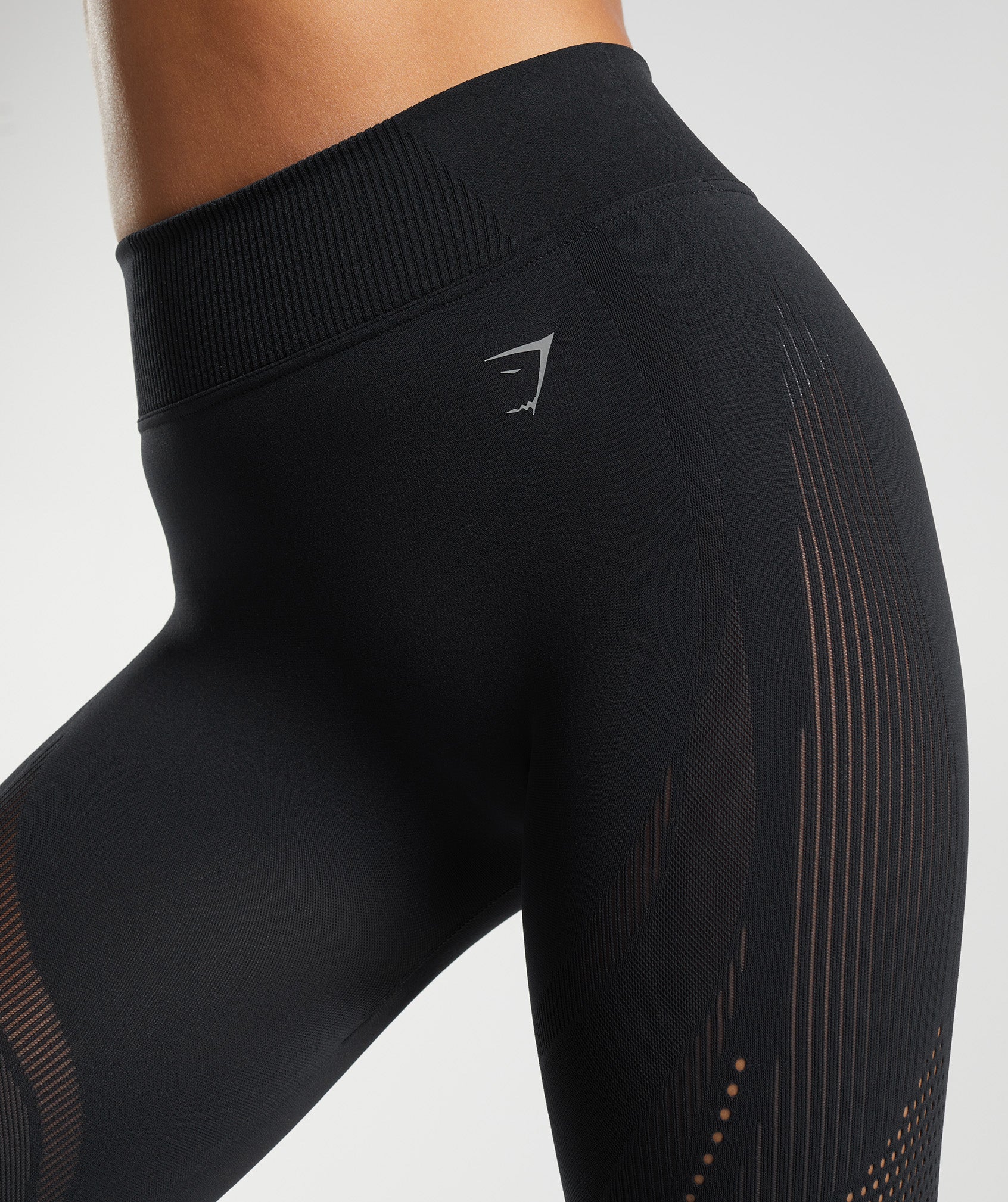 Gymshark Warp Knit Leggings - Black - Image 7
