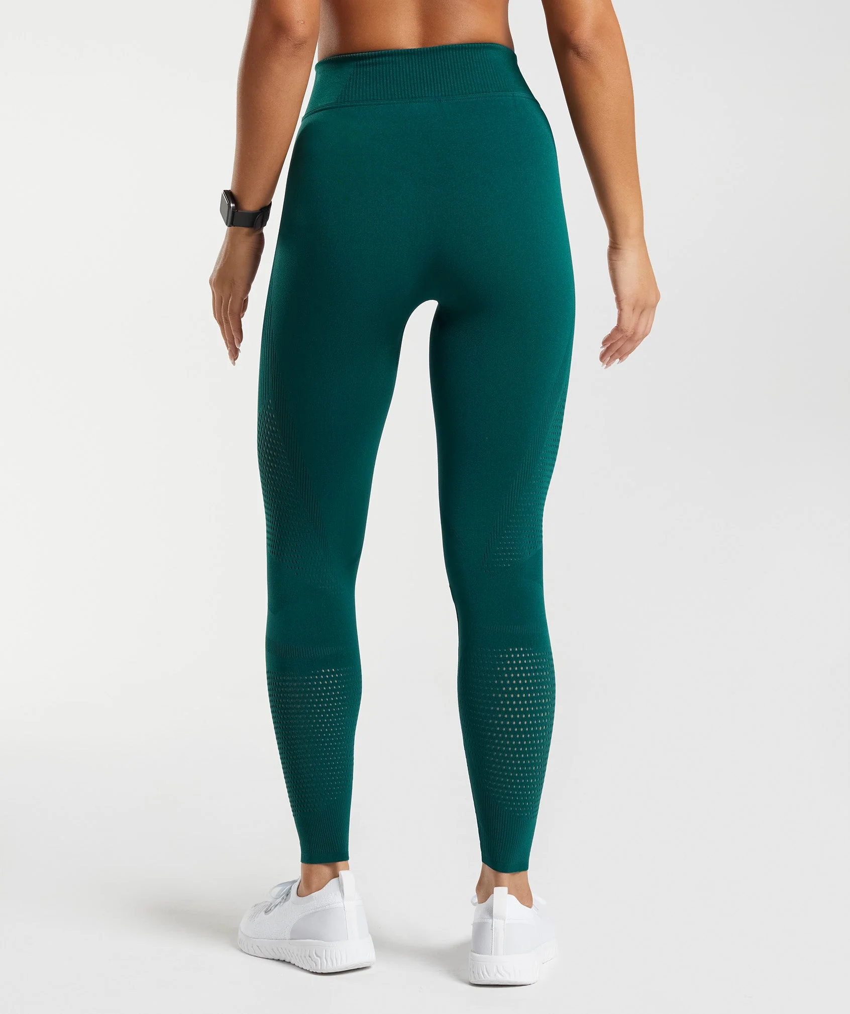 Gymshark Warp Knit Leggings - Woodland Green - Image 2