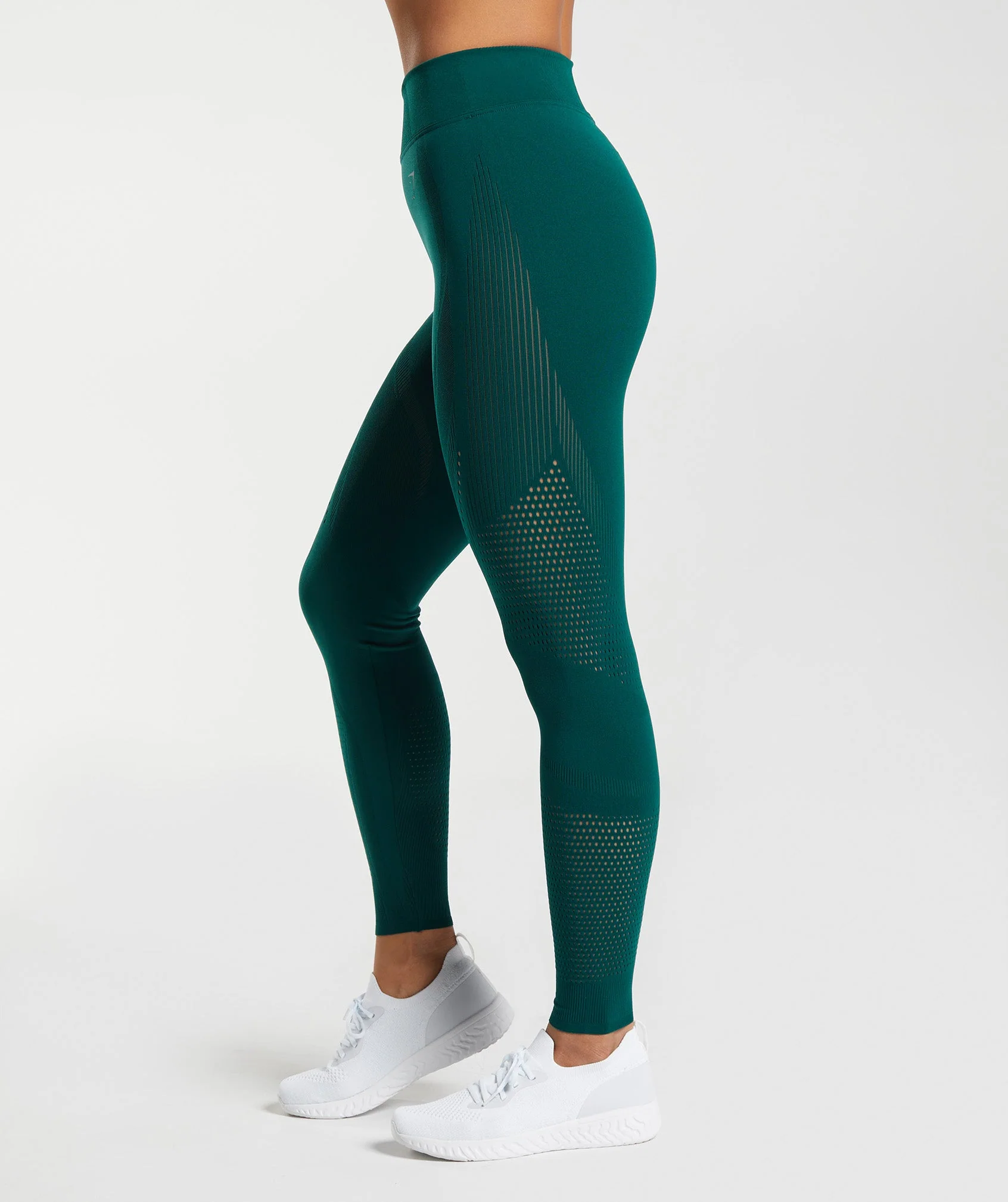 Gymshark Warp Knit Leggings - Woodland Green - Image 3