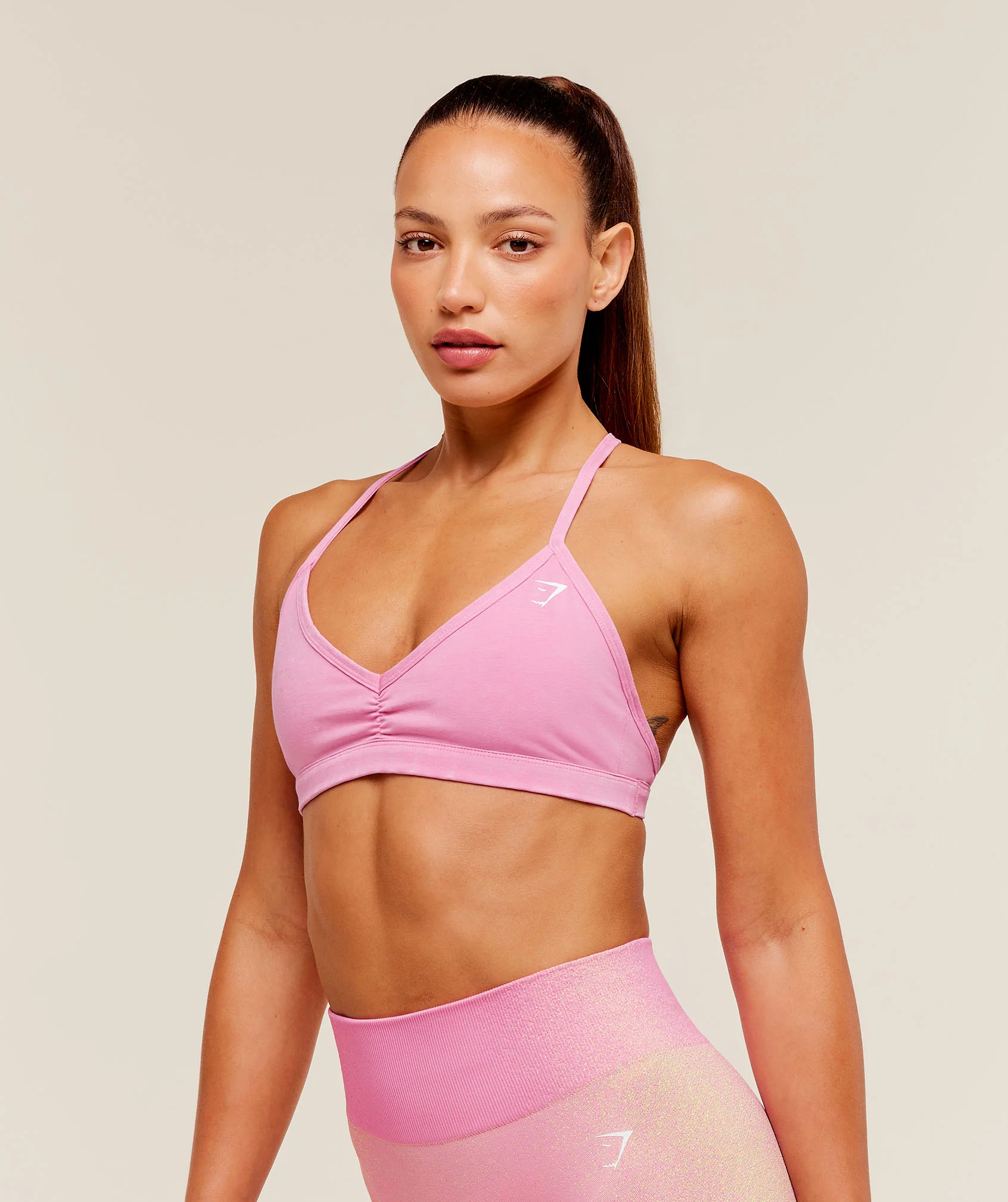 Gymshark Washed Minimal Sports Bra - Focus Pink/Wash - Image 3