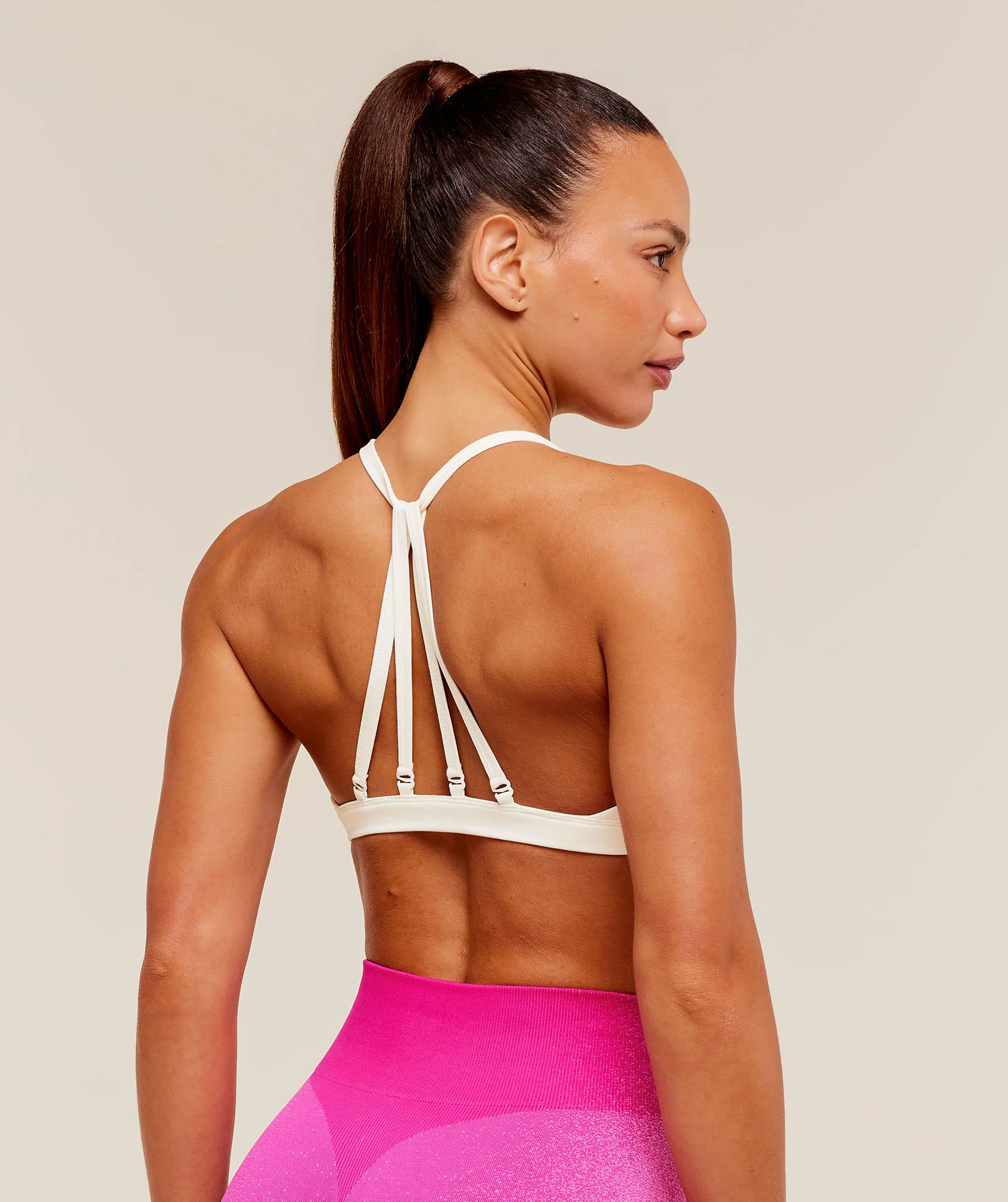 Gymshark Washed Minimal Sports Bra - Soft White/Wash - Image 2