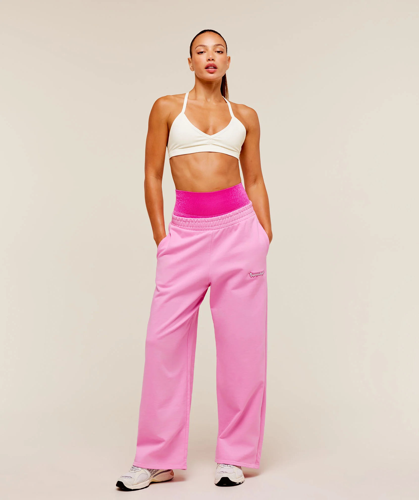 Gymshark Washed Minimal Sports Bra - Soft White/Wash - Image 4