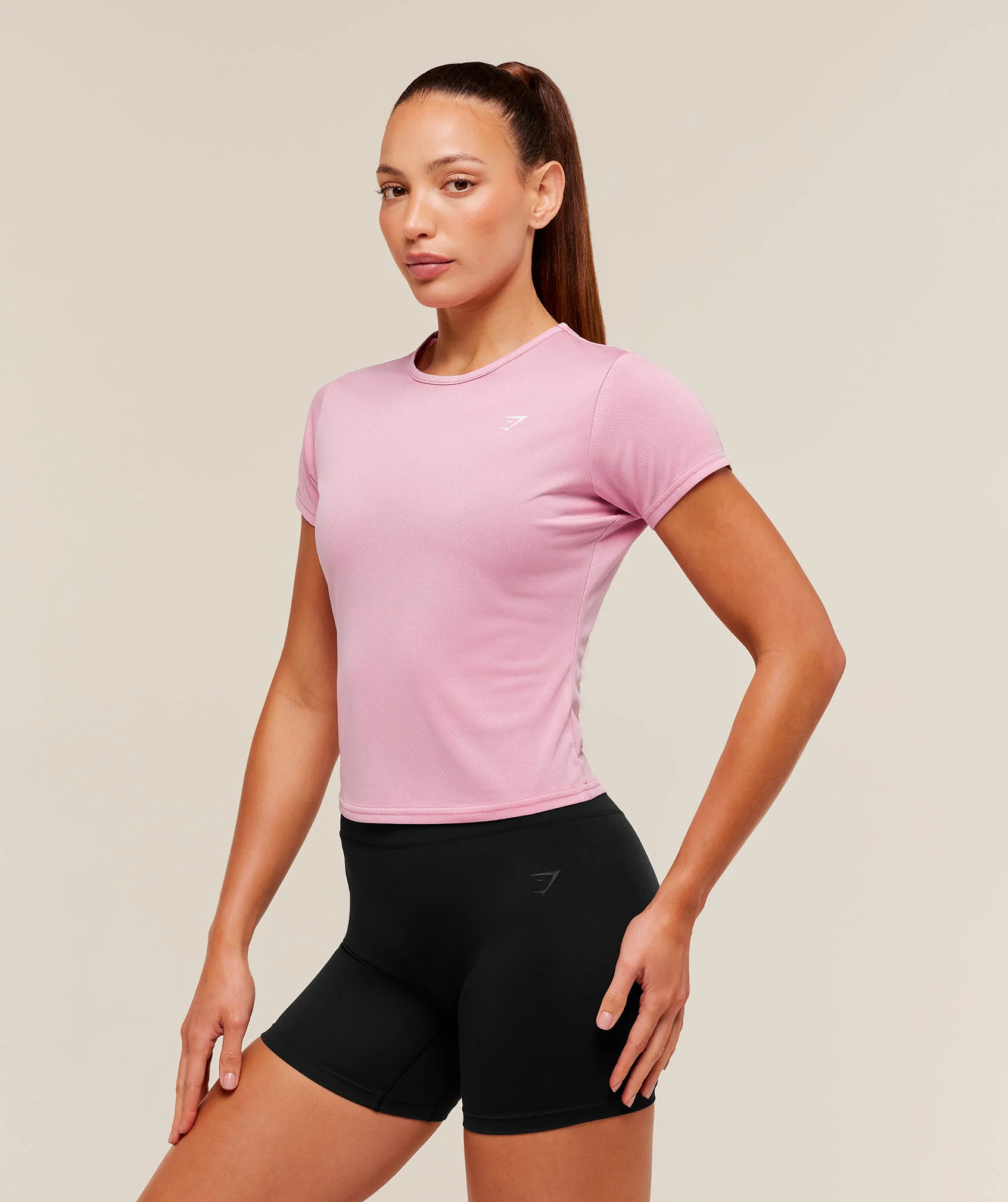 Gymshark Washed Pastel Baby Tee - Focus Pink/Wash - Image 3