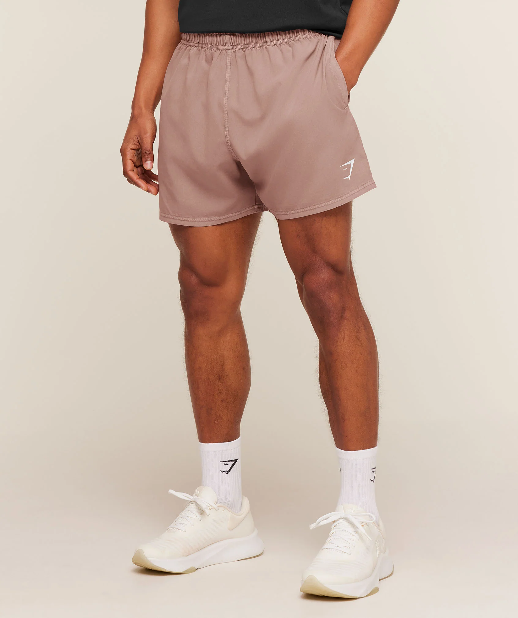 Gymshark Washed Pastels Shorts - Taupe Brown/Wash - Image 3