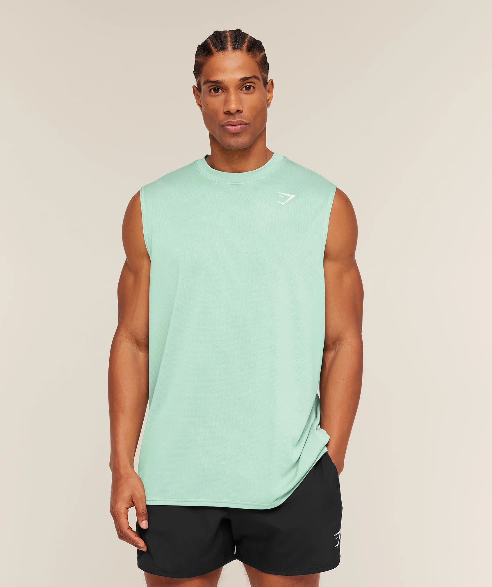 Gymshark Washed Pastels Tank - Pop Turquoise/Wash - Image 6