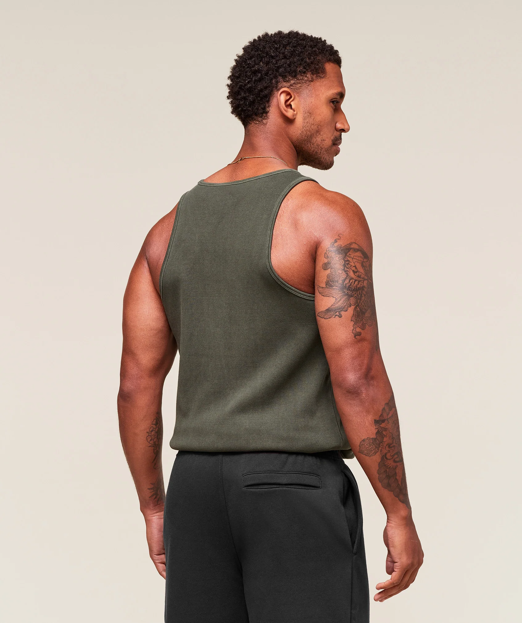 Gymshark Washed Premium Ribbed Tank - Strength Green - Image 2
