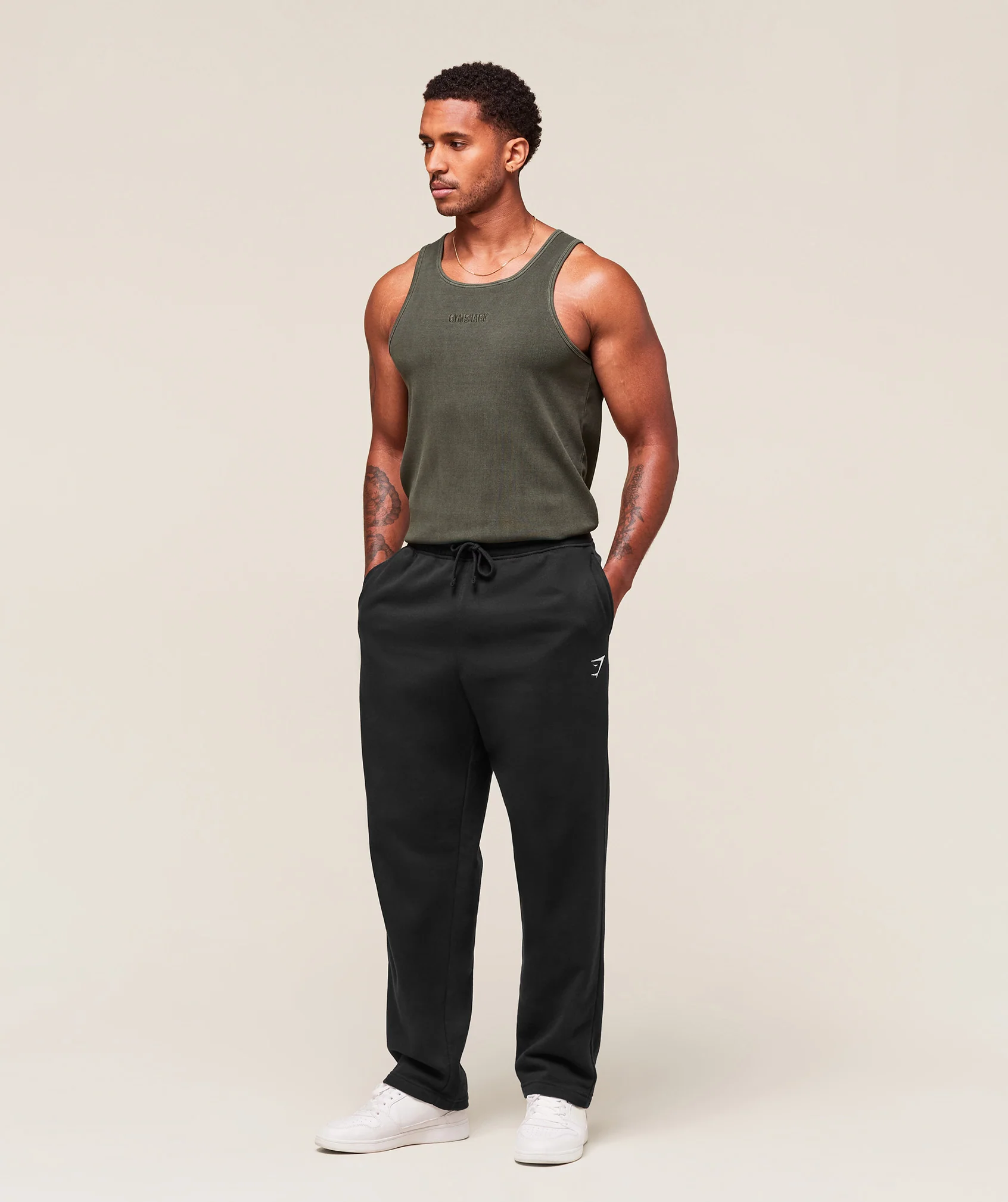 Gymshark Washed Premium Ribbed Tank - Strength Green - Image 4