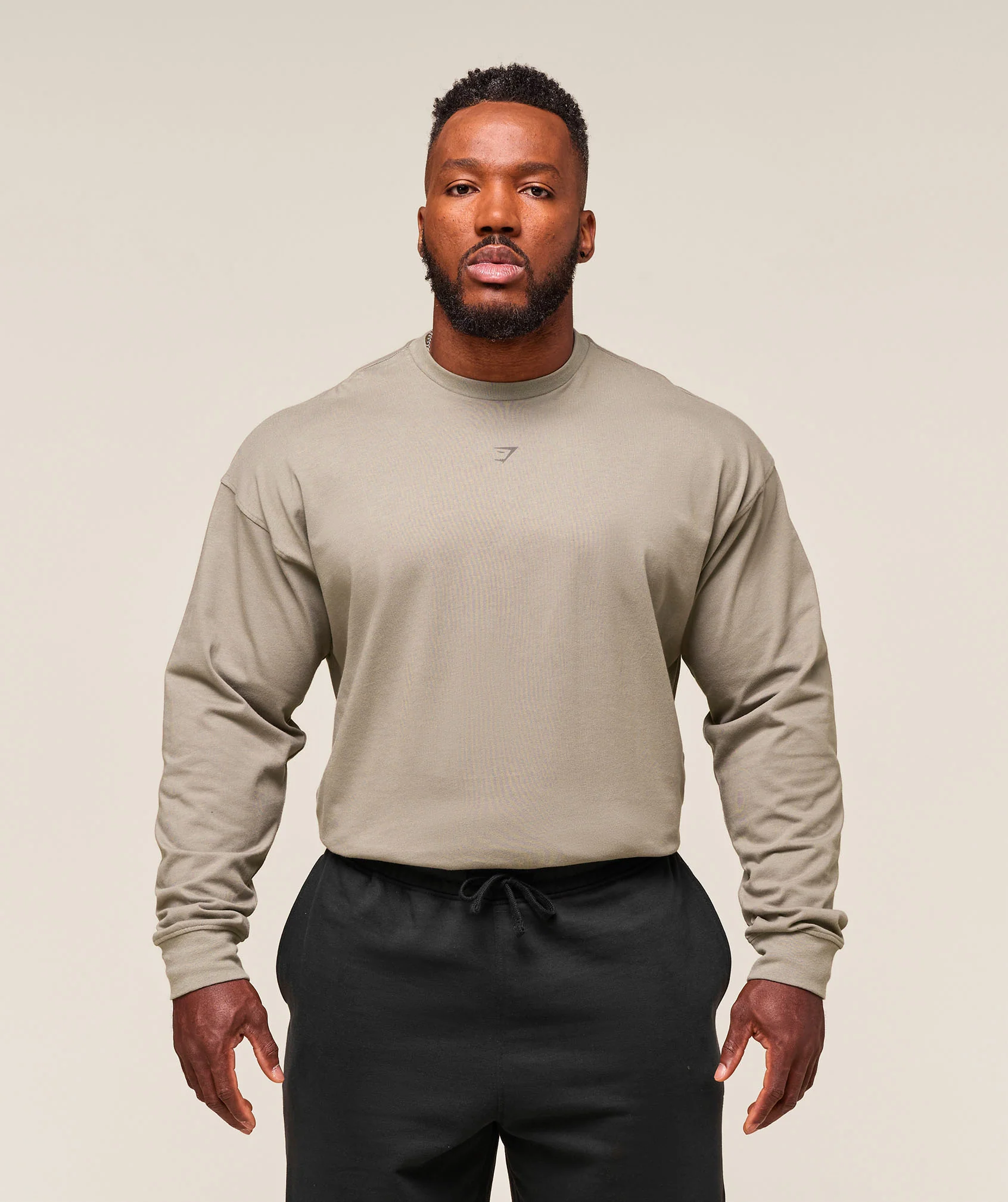 Gymshark We Do Gym Long Sleeve T-Shirt - Linen Brown - Image 2