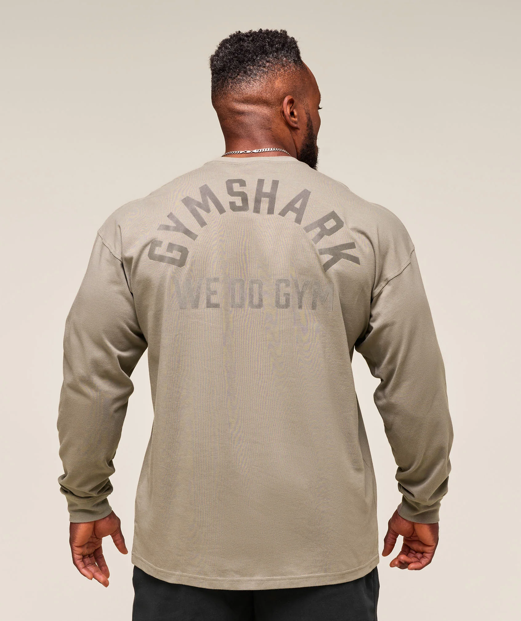 Gymshark We Do Gym Long Sleeve T-Shirt - Linen Brown - Image 4
