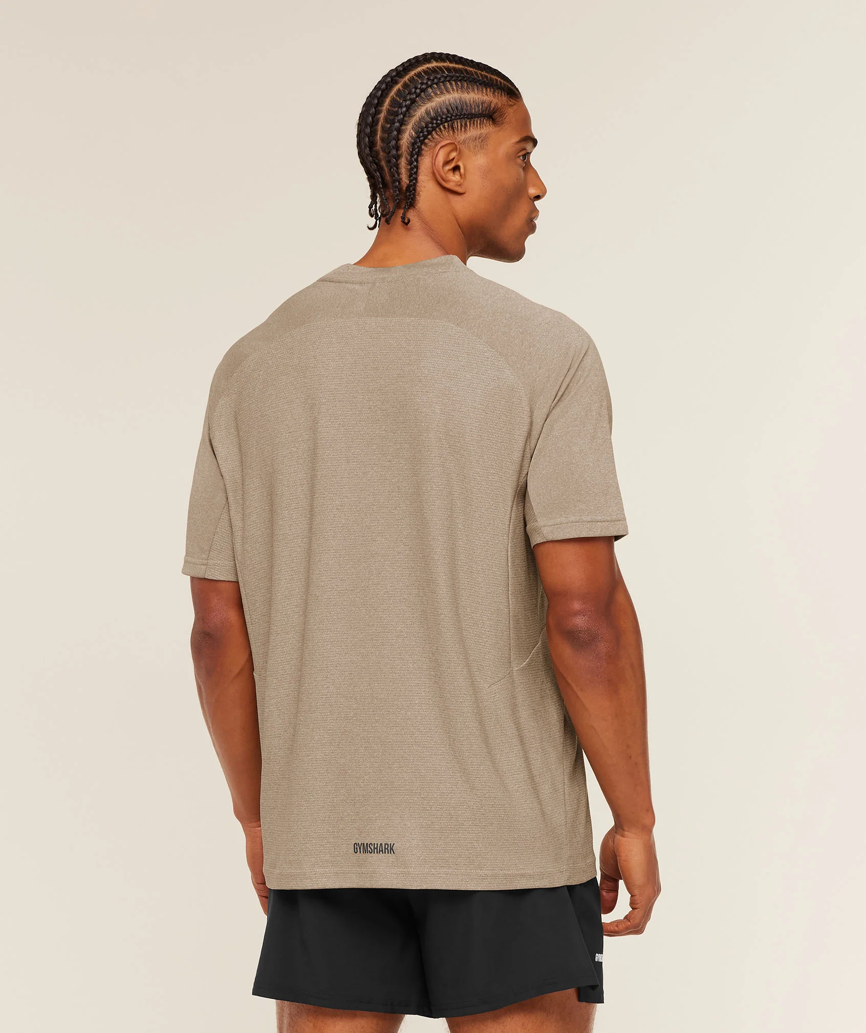 Gymshark Weekend T-Shirt - Cement Brown/Tinted White - Image 2