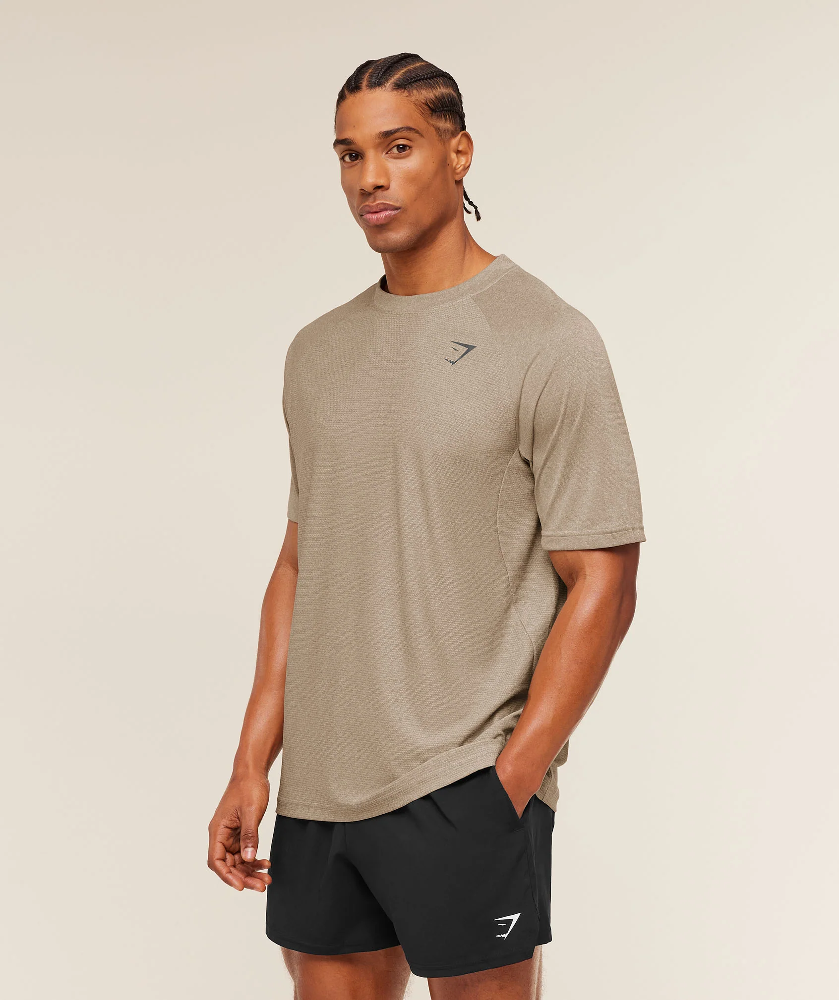 Gymshark Weekend T-Shirt - Cement Brown/Tinted White - Image 3