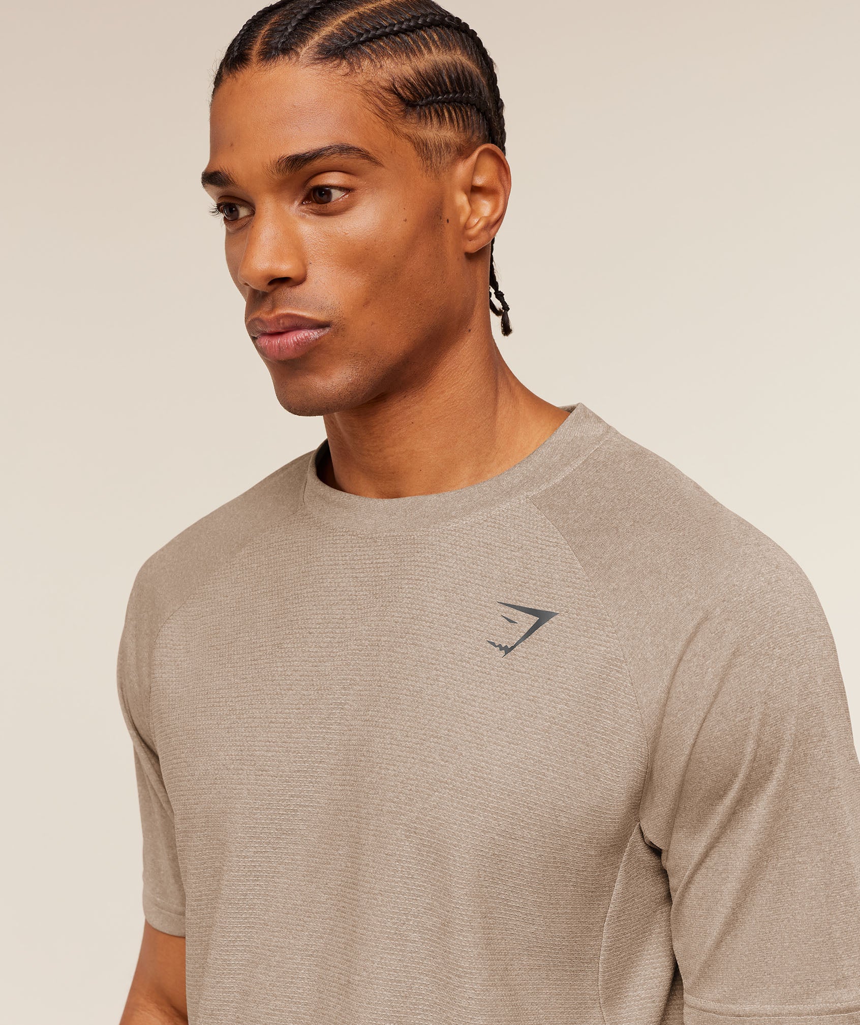 Gymshark Weekend T-Shirt - Cement Brown/Tinted White - Image 5