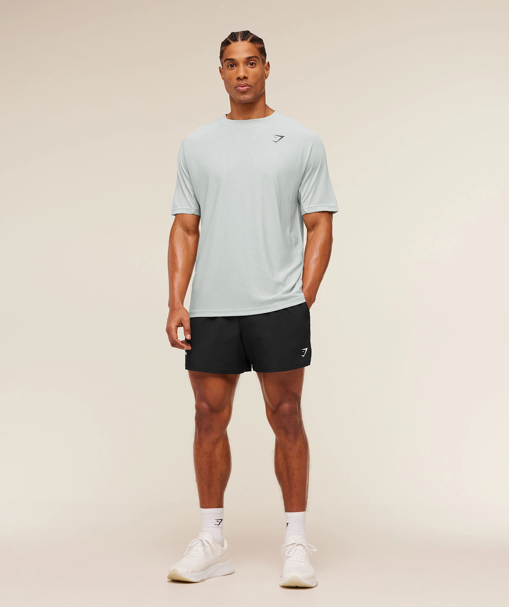 Gymshark Weekend T-Shirt - Light Grey/White - Image 4